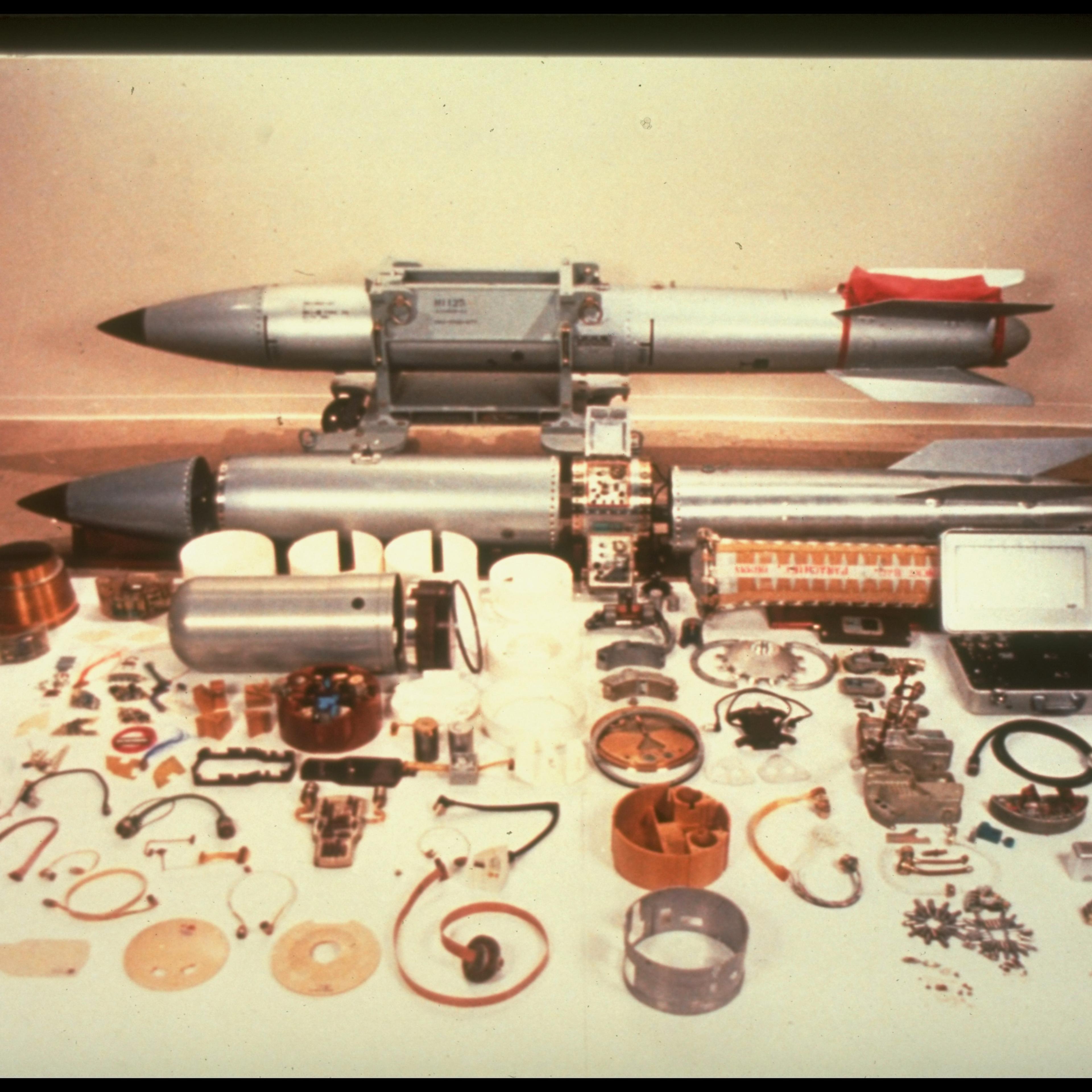 Dismantled components of B-61 nuclear bo