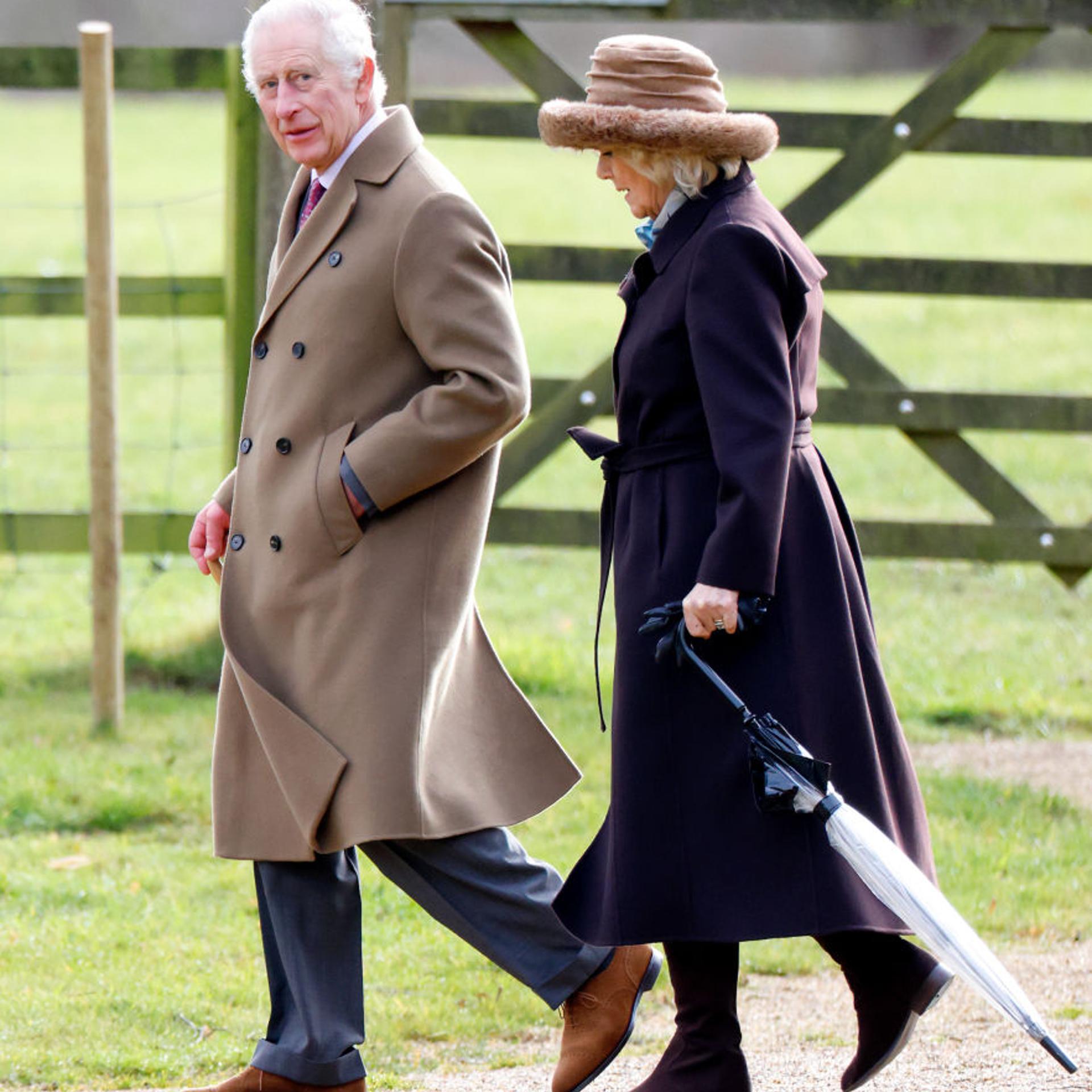 King Charles III & Queen Camilla attend Sunday Church