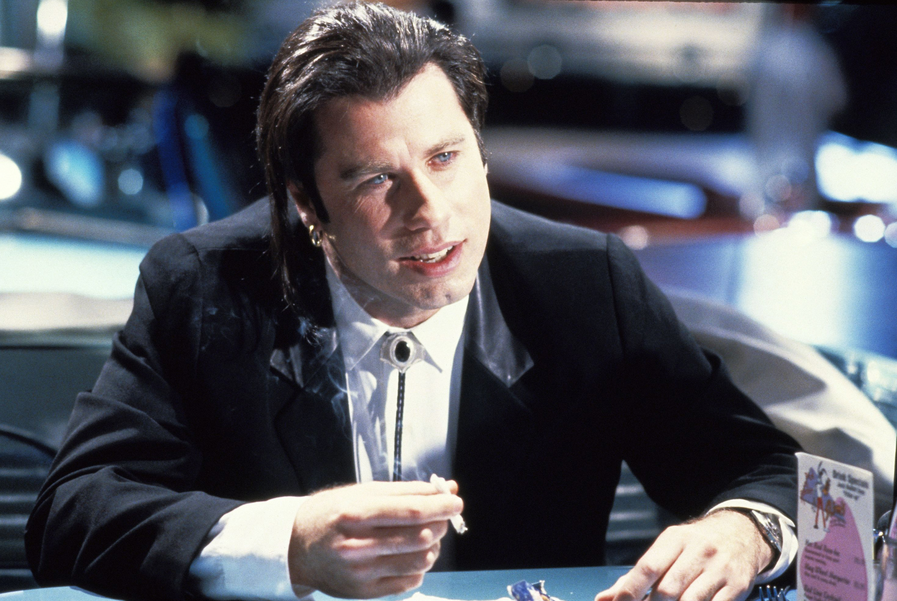 John Travolta as Vincent Vega in Pulp Fiction, 1994.