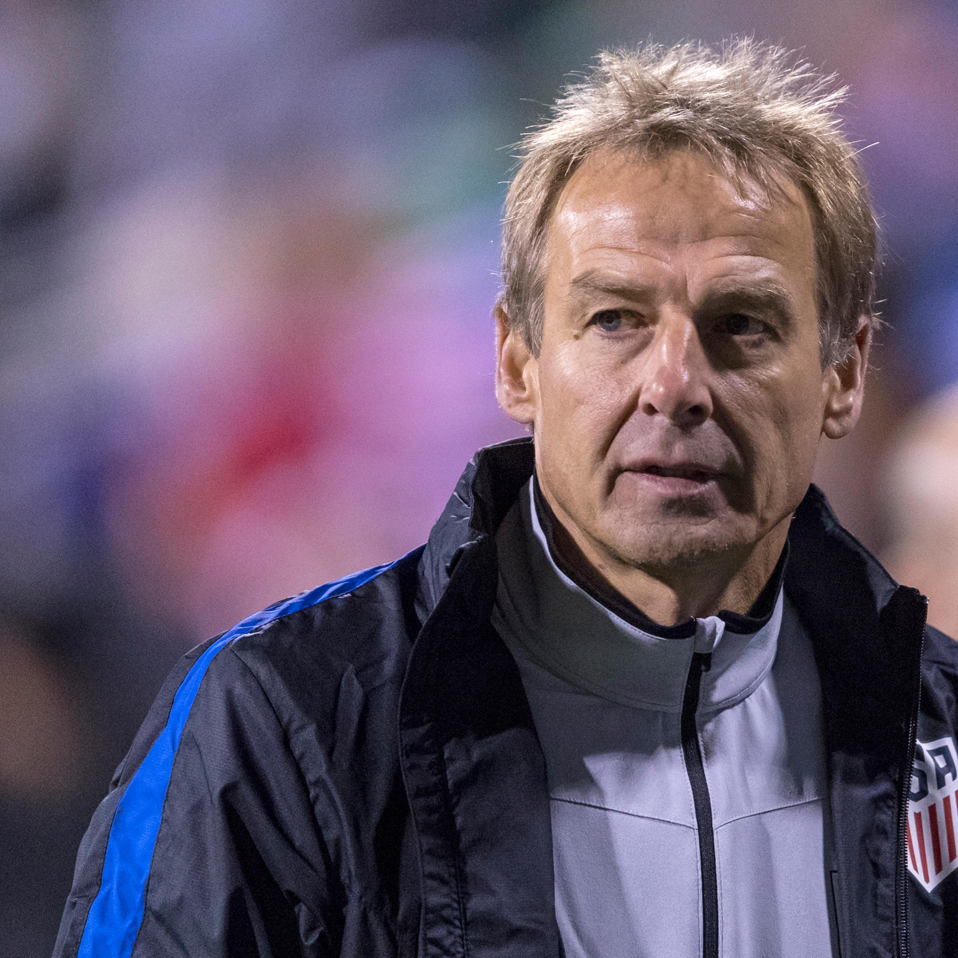COLUMBUS, OH - NOVEMBER 11: United States Men's National Team head coach Jurgen Klinsmann walks off the field after the first half during the FIFA 2018 World Cup Qualifier at MAPFRE Stadium on November 11, 2016 in Columbus, Ohio. Mexico defeated the Unit