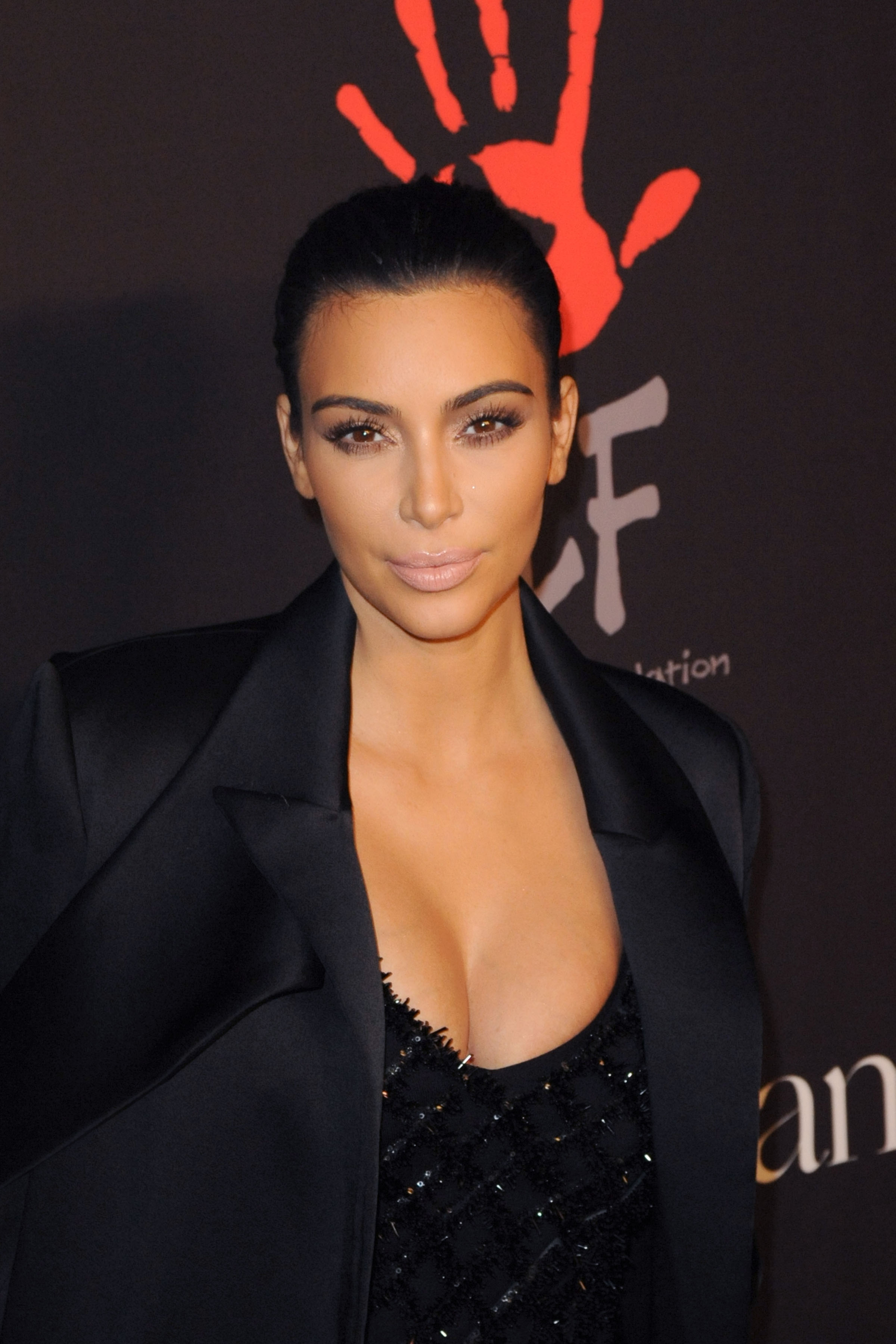 Kim Kardashian at Rihanna's First Annual Diamond Ball in Beverly Hills, Ca. on Dec. 11, 2014.
