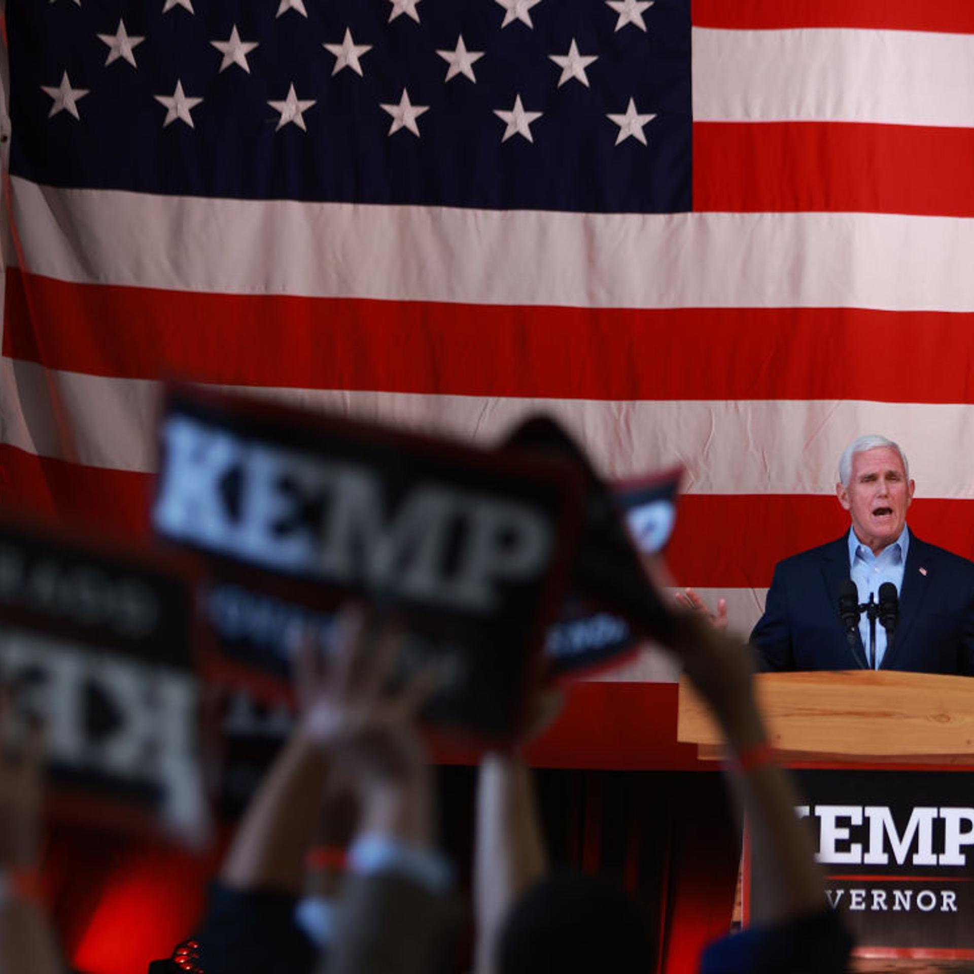 Former VP Pence Joins Brian Kemp At Rally On Eve Of Georgia Primary