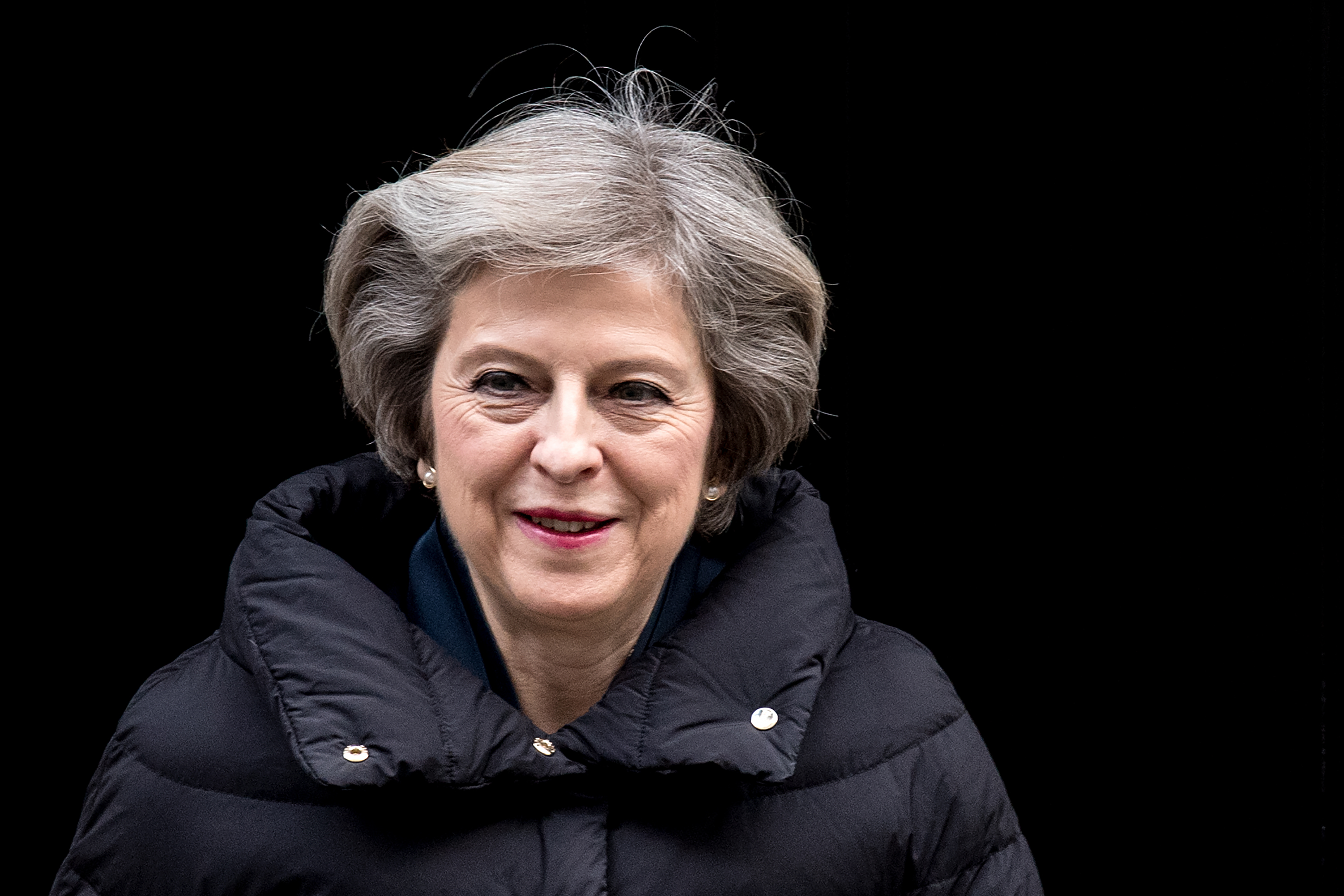 Britain's Prime Minister Theresa May leaves 10, Downing Street to attend the weekly Prime Minister's Questions in the House of Commons on January 11, 2017 in London, England.