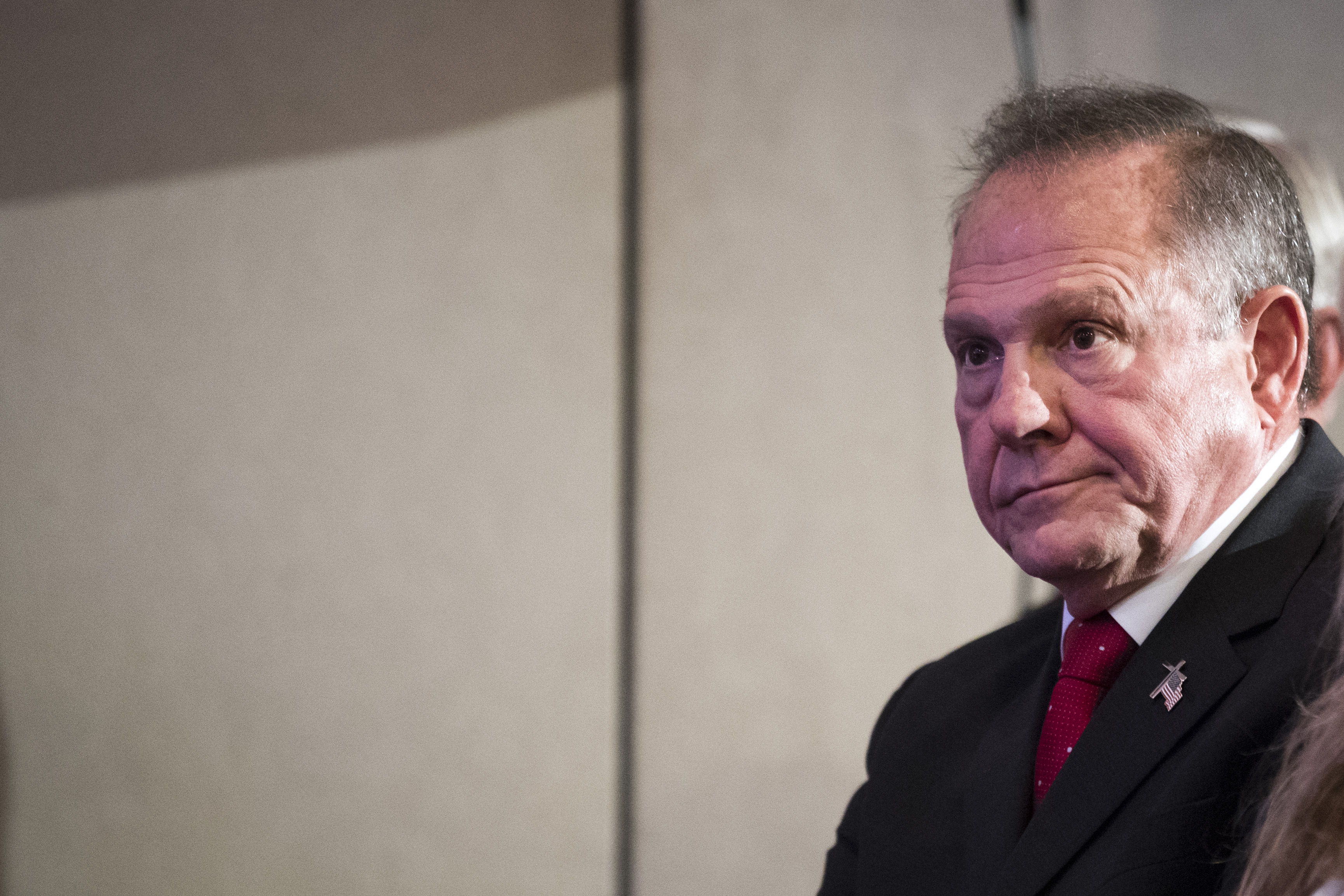 Embattled GOP Senate Candidate In Alabama Judge Roy Moore Continues Campaigning Throughout The State