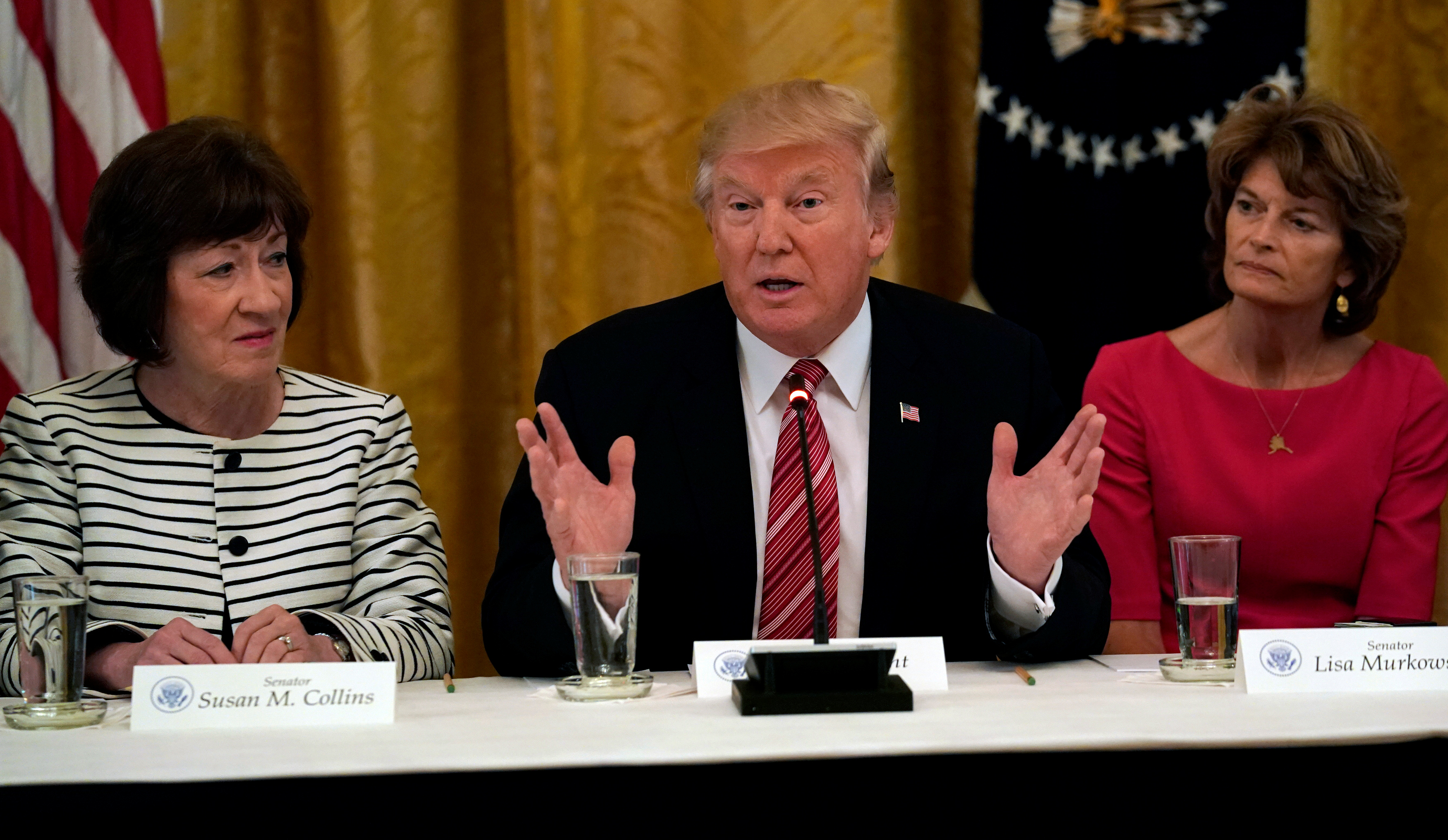 Trump meets Senate Republicans at the White House in Washington