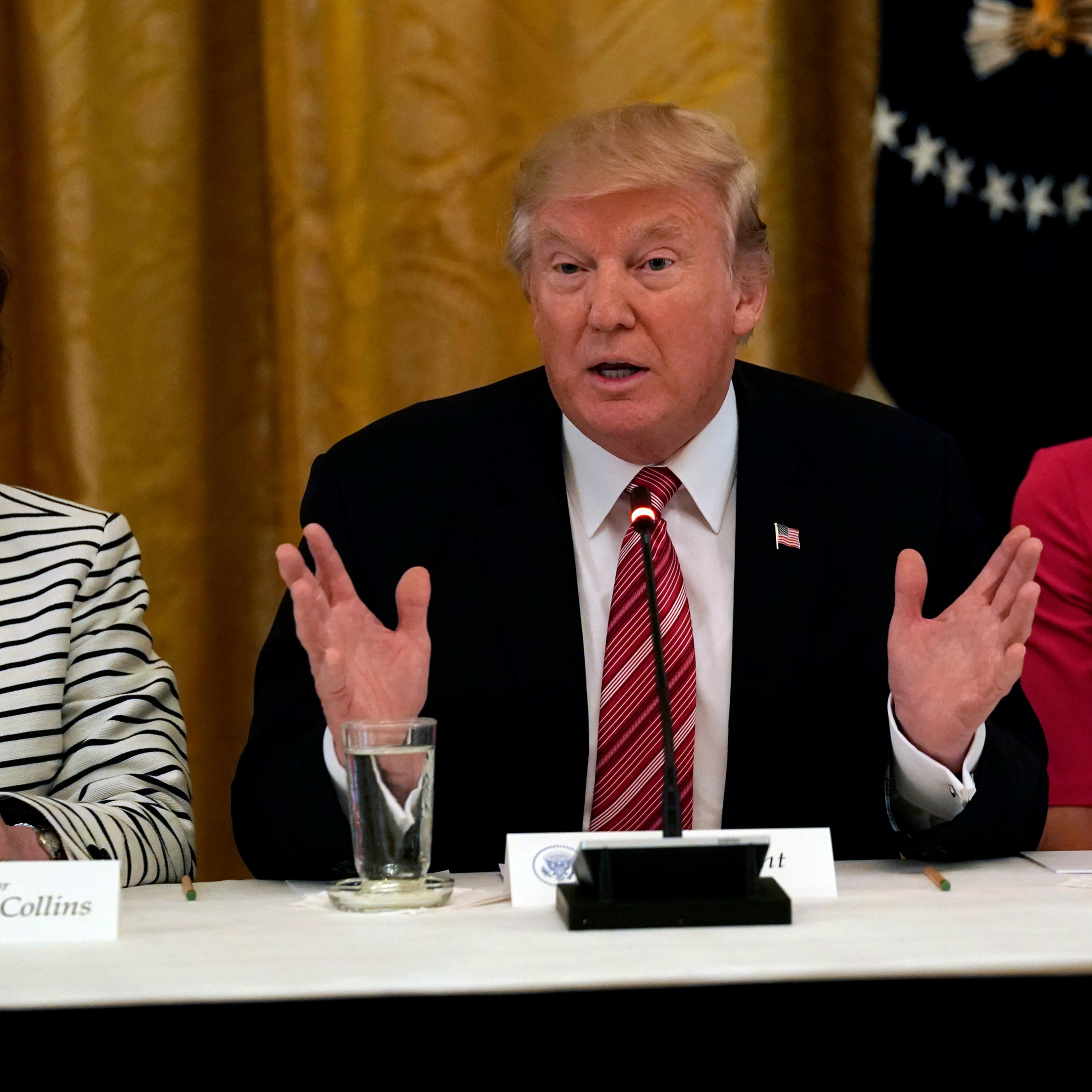 Trump meets Senate Republicans at the White House in Washington
