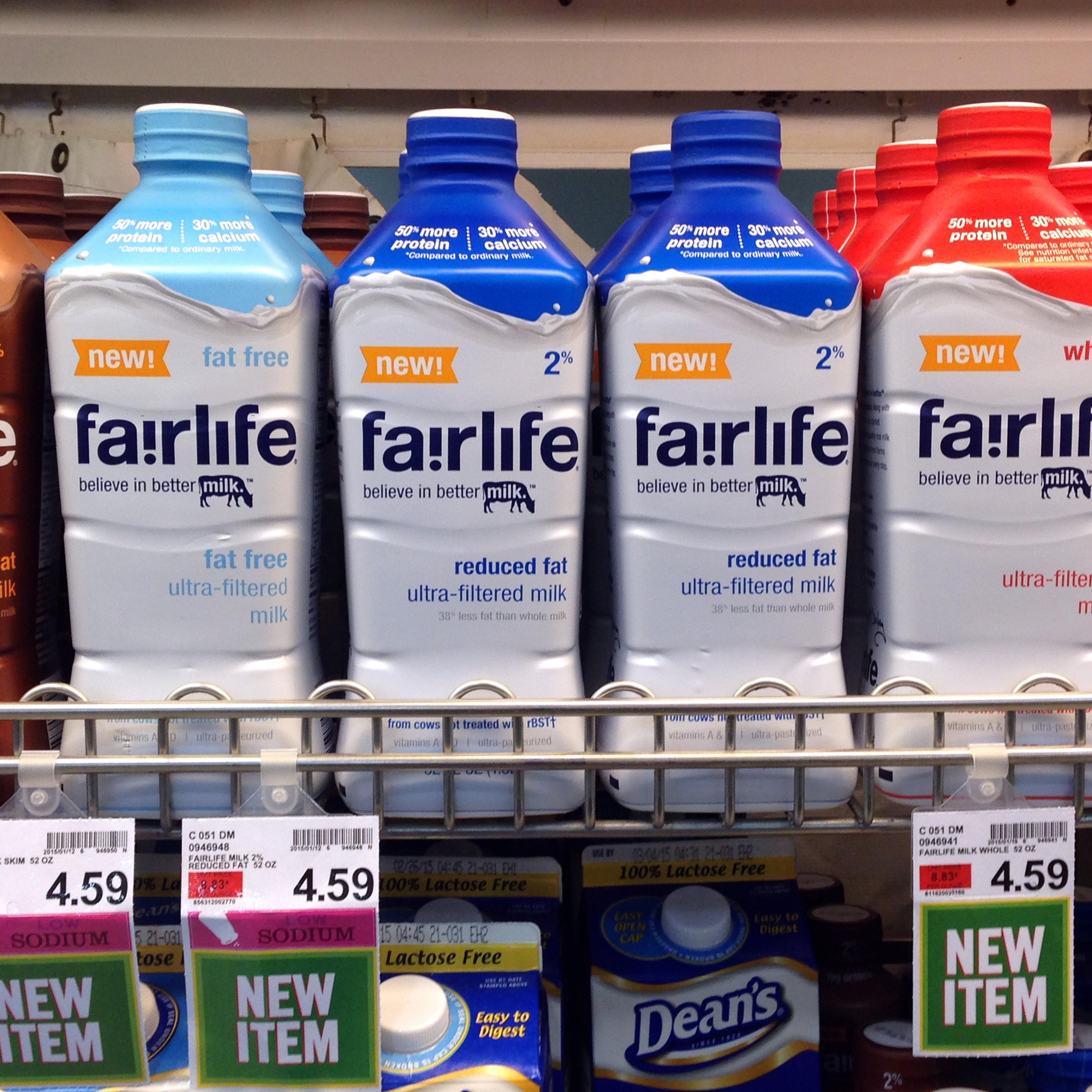 In this Friday, Jan. 23, 2015 photo, Fairlife milk products are on display in an Indianapolis grocery store.