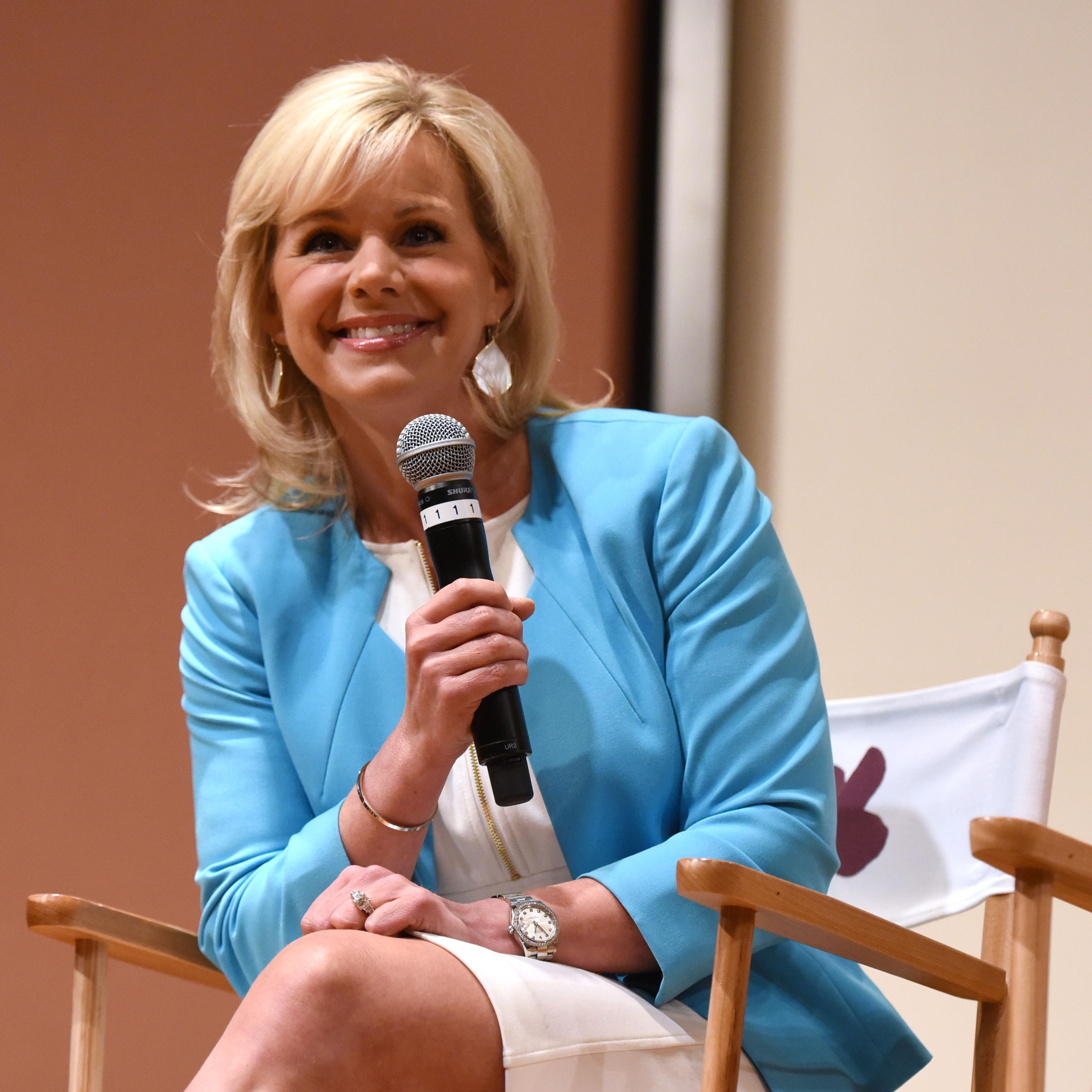 Gretchen Carlson speaks Women at the Top: Female Empowerment in Media Panel at the 2016 Greenwich International Film Festival in Greenwich, Conn., on June 12, 2016.