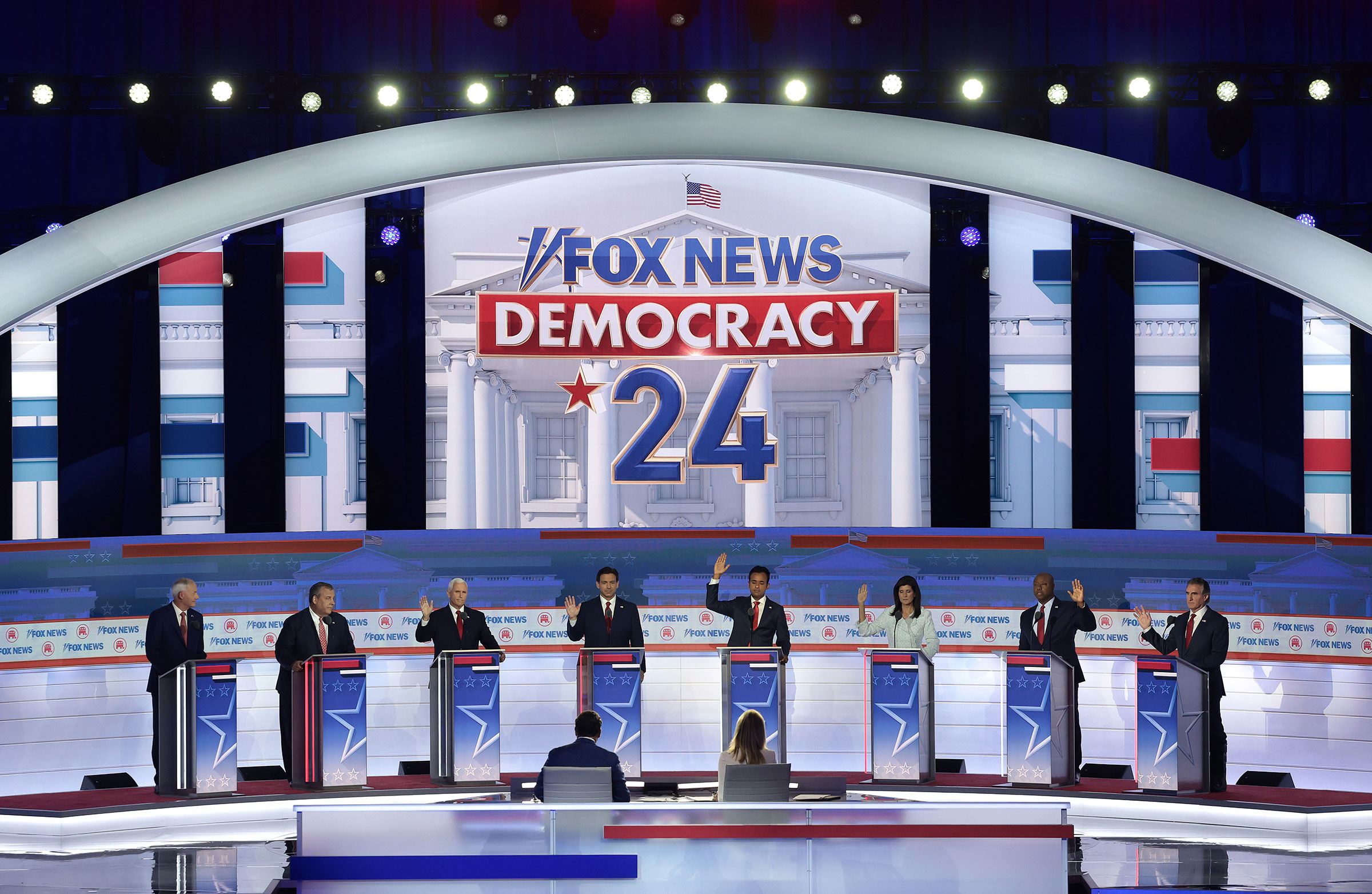 Presidential Hopefuls Square Off In First GOP Debate
