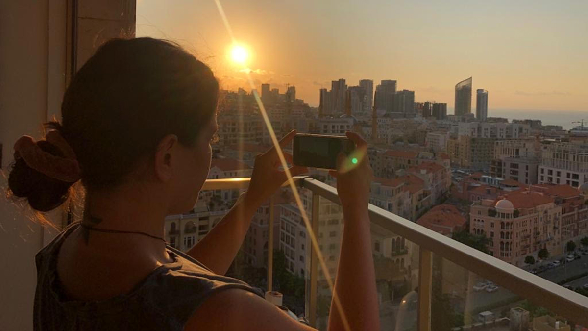 Motran captures the view from her apartment in Beirut.