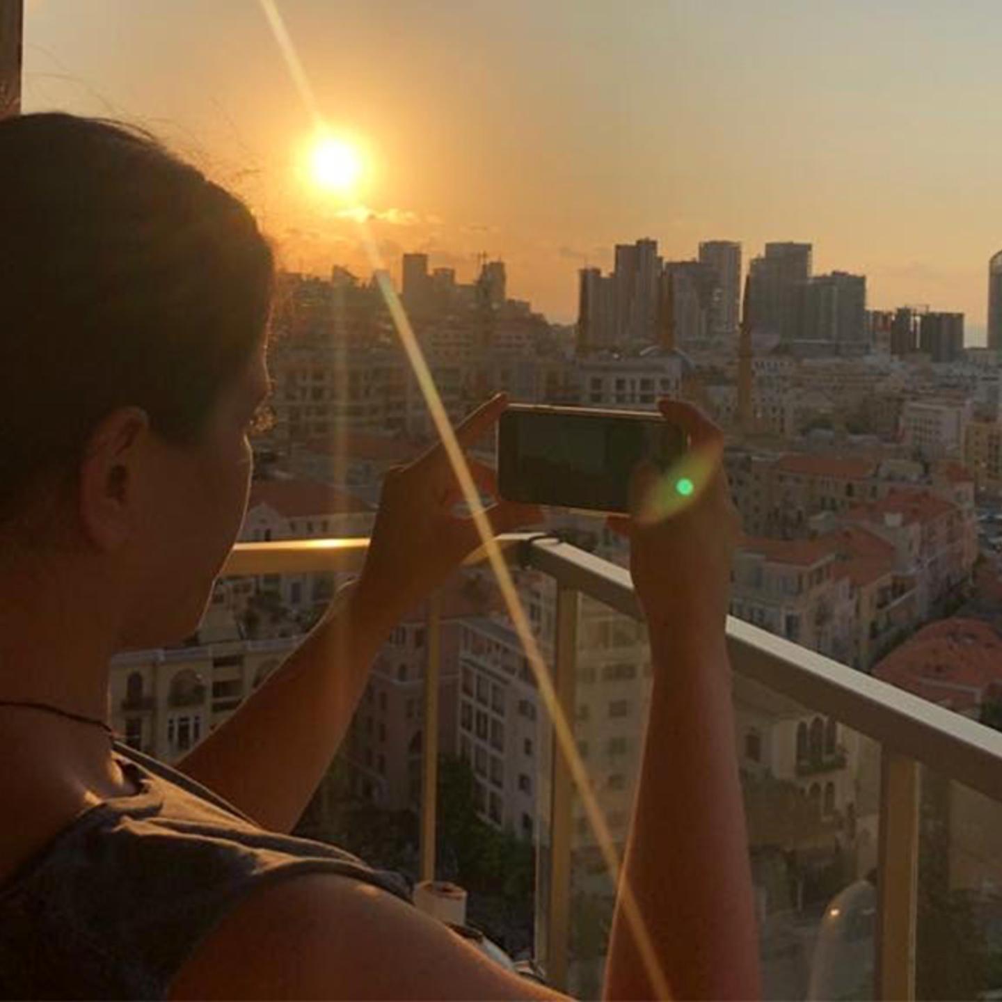 Motran captures the view from her apartment in Beirut.