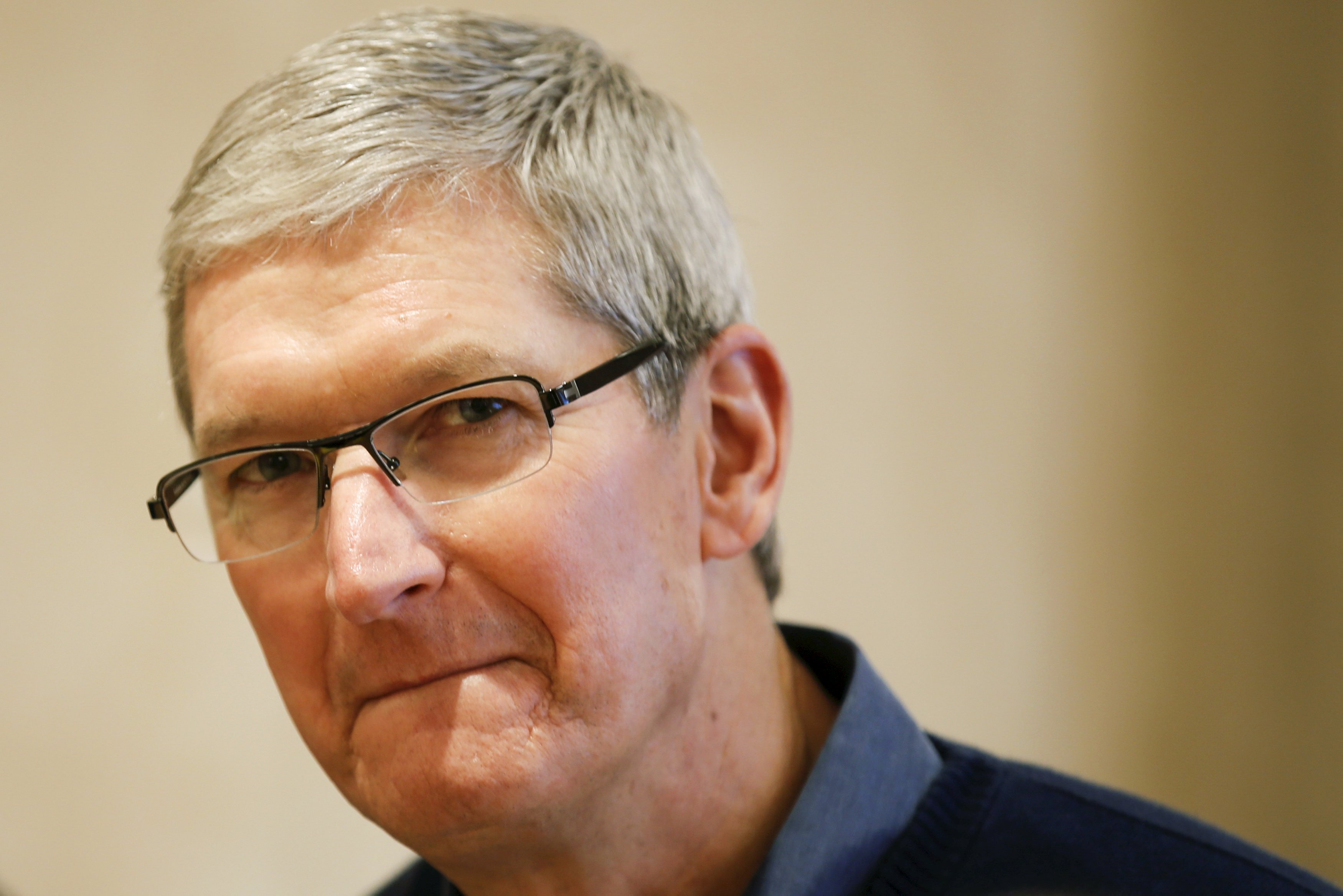 File photo of Apple Chief Executive Officer Tim Cook at an event for students to learn to write computer code at the Apple store in the Manhattan borough of New York