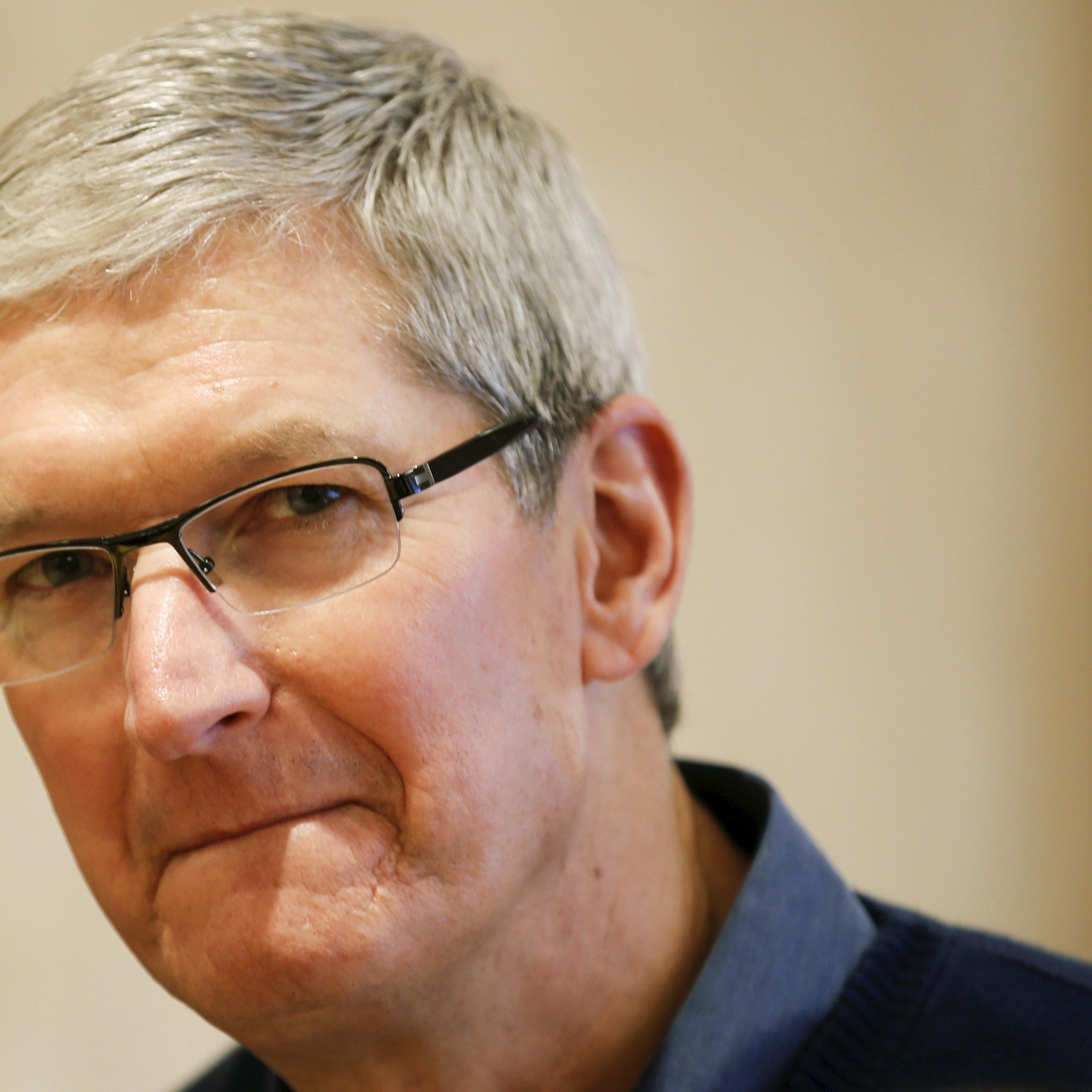 File photo of Apple Chief Executive Officer Tim Cook at an event for students to learn to write computer code at the Apple store in the Manhattan borough of New York