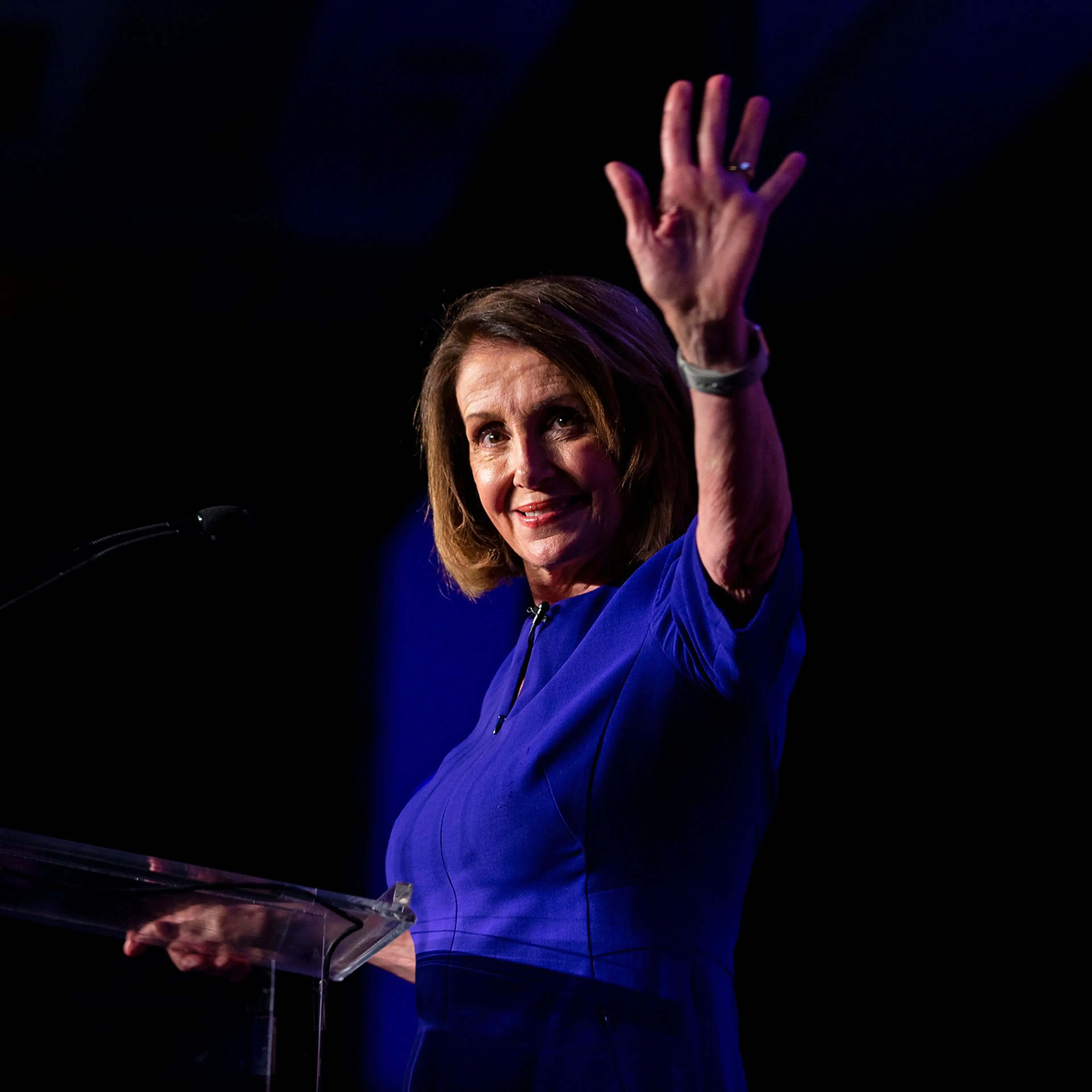 House Democratic leader Nancy Pelosi at an election-night celebration