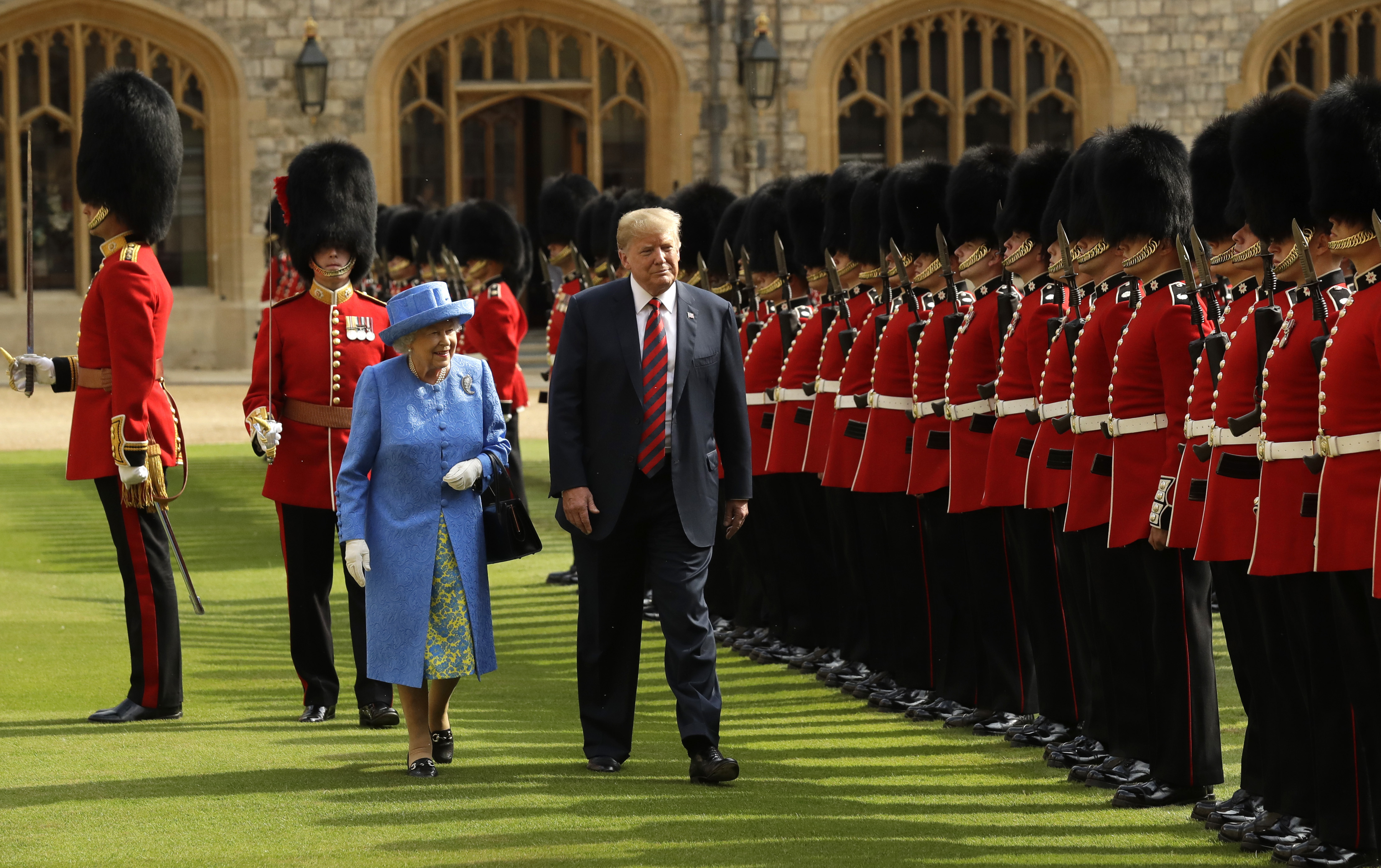 The President Of The United States And Mrs Trump Meet HM Queen