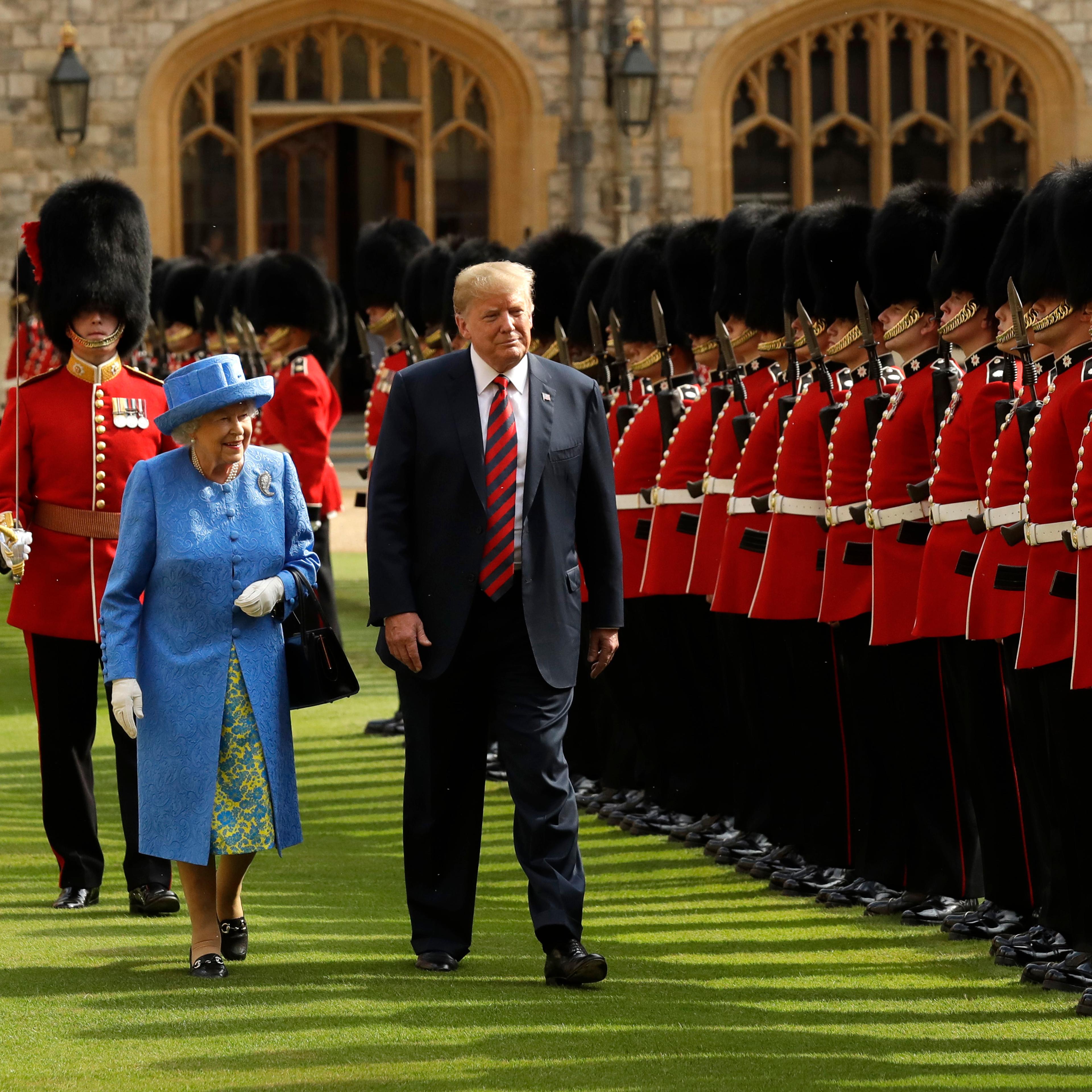 The President Of The United States And Mrs Trump Meet HM Queen