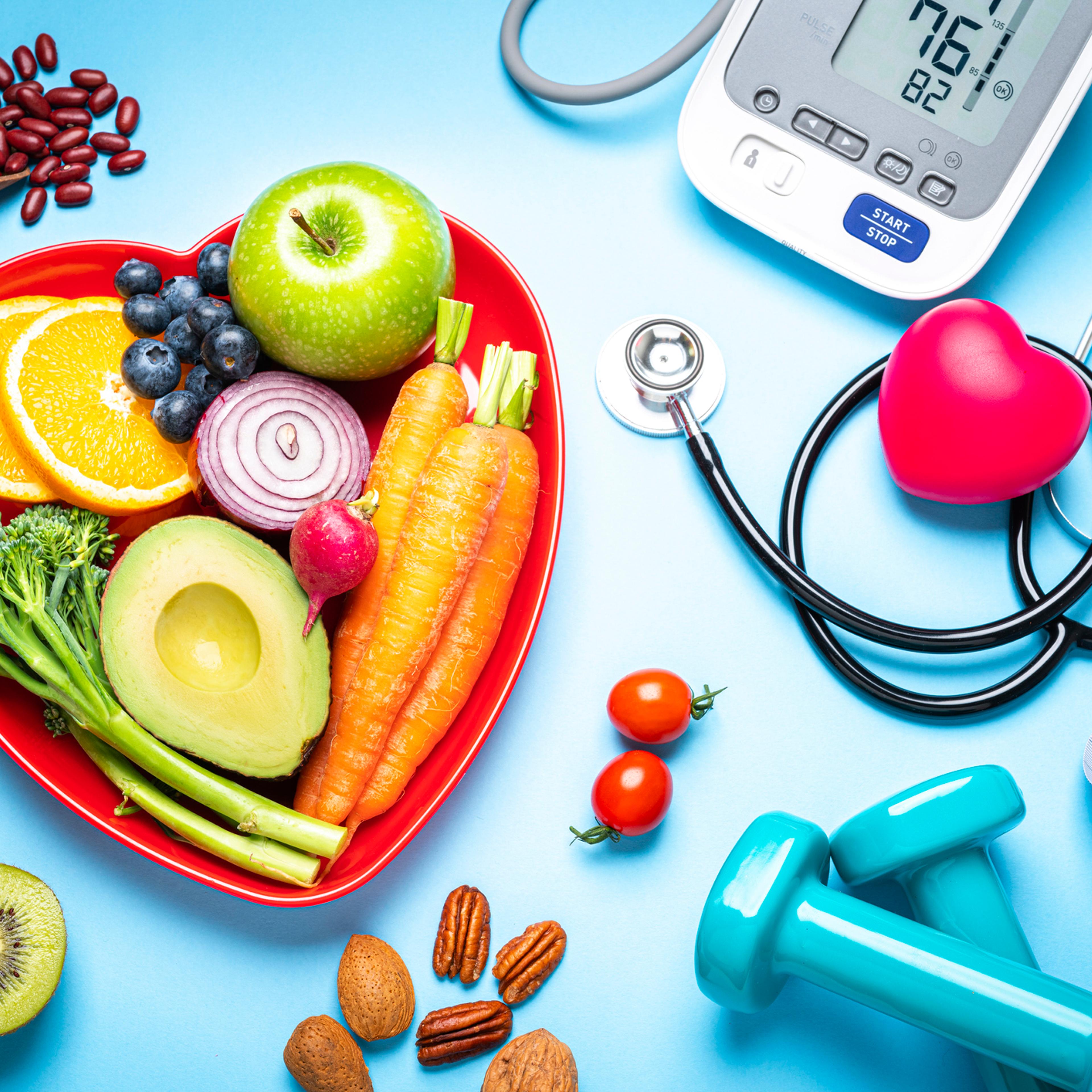 Healthy eating, exercising, weight and blood pressure control