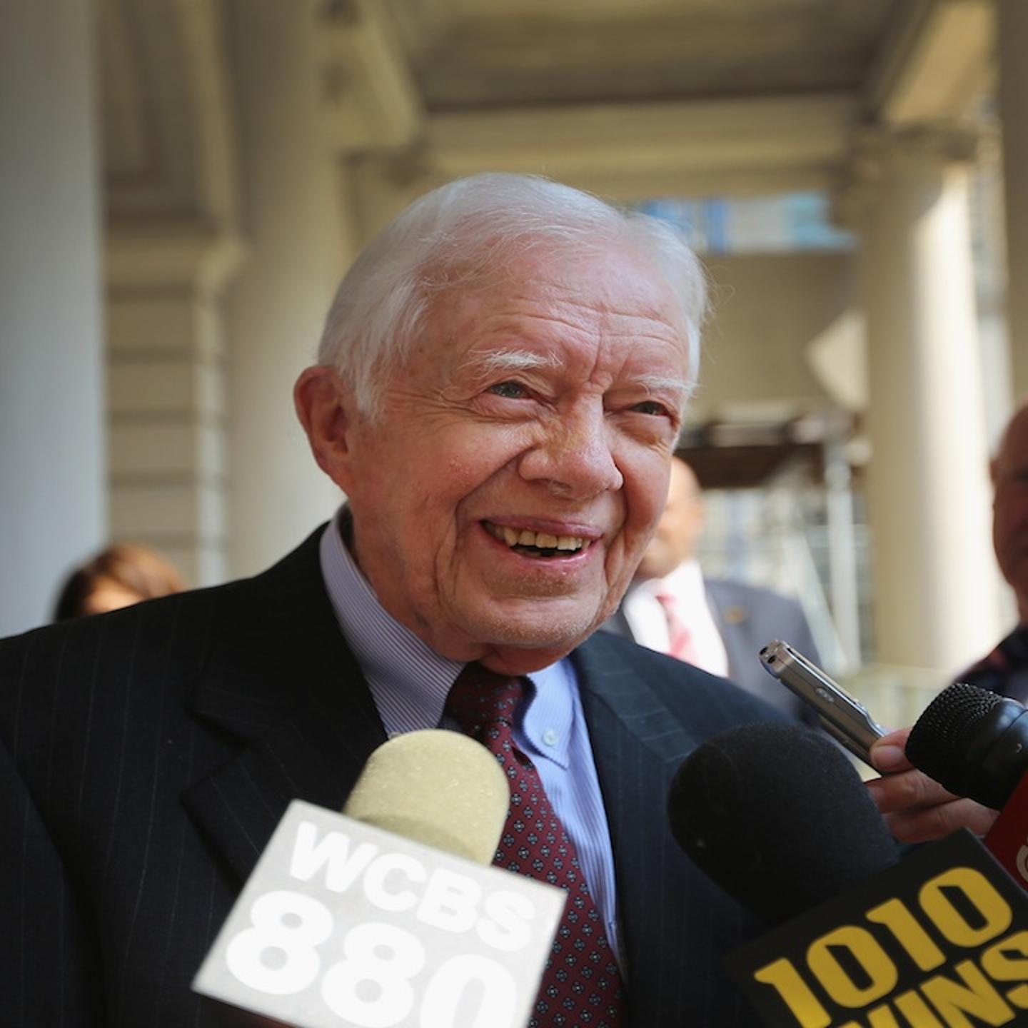 Jimmy Carter Meets With NY Mayor Bloomberg