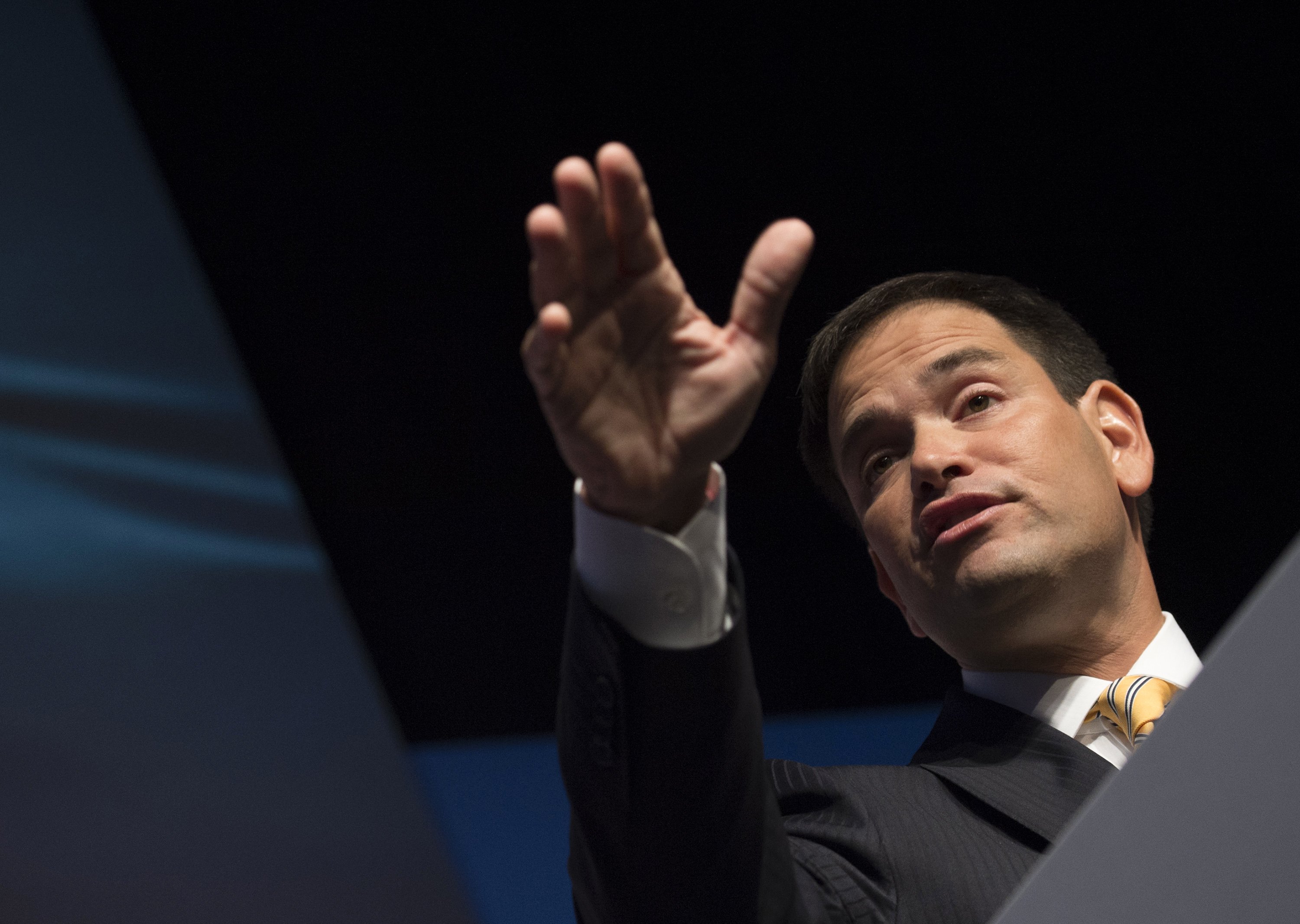 Senator Marco Rubio, R-Fla. speaks at the Faith and Freedom Coalition's Road to Majority event in Washington on June 19, 2014.