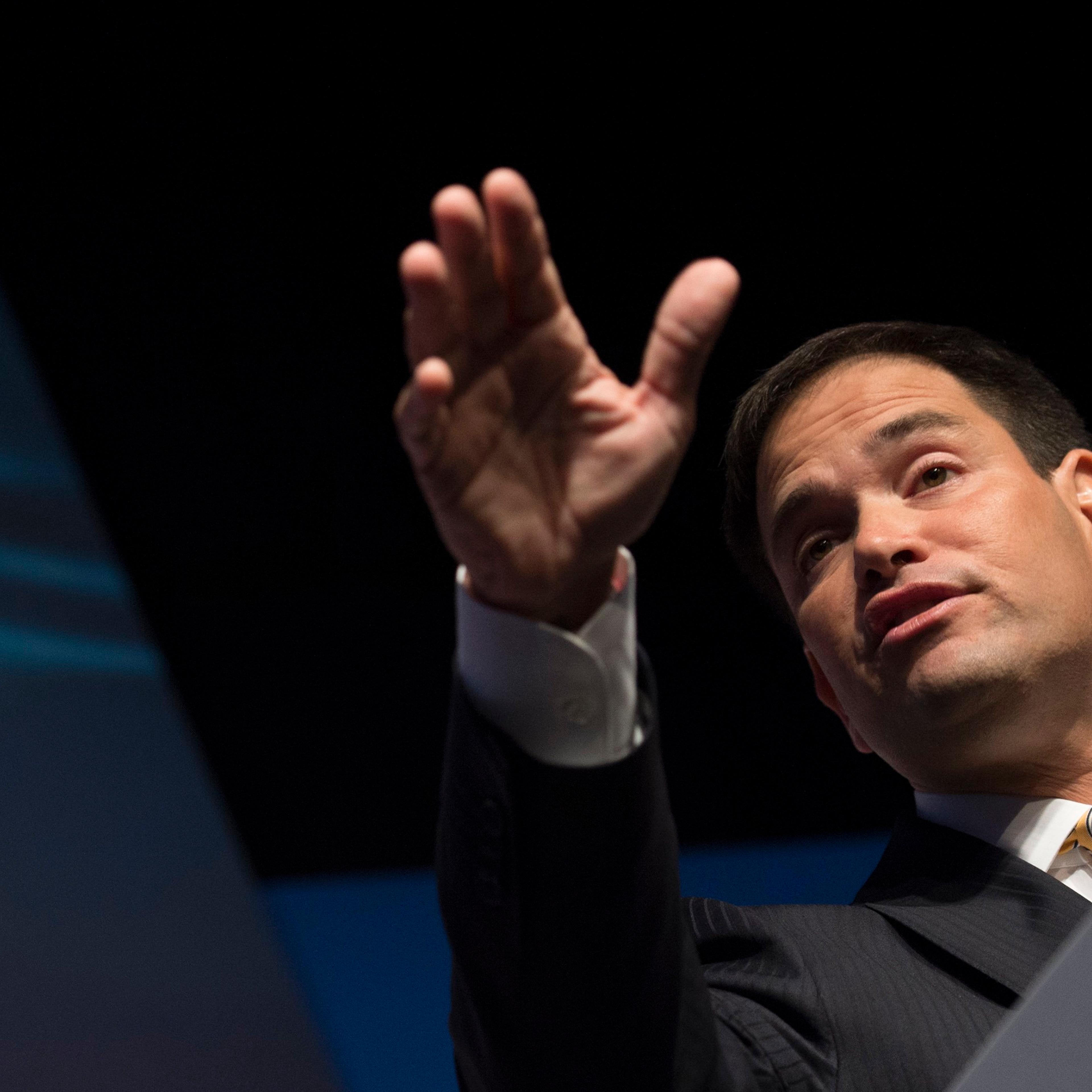 Senator Marco Rubio, R-Fla. speaks at the Faith and Freedom Coalition's Road to Majority event in Washington on June 19, 2014.