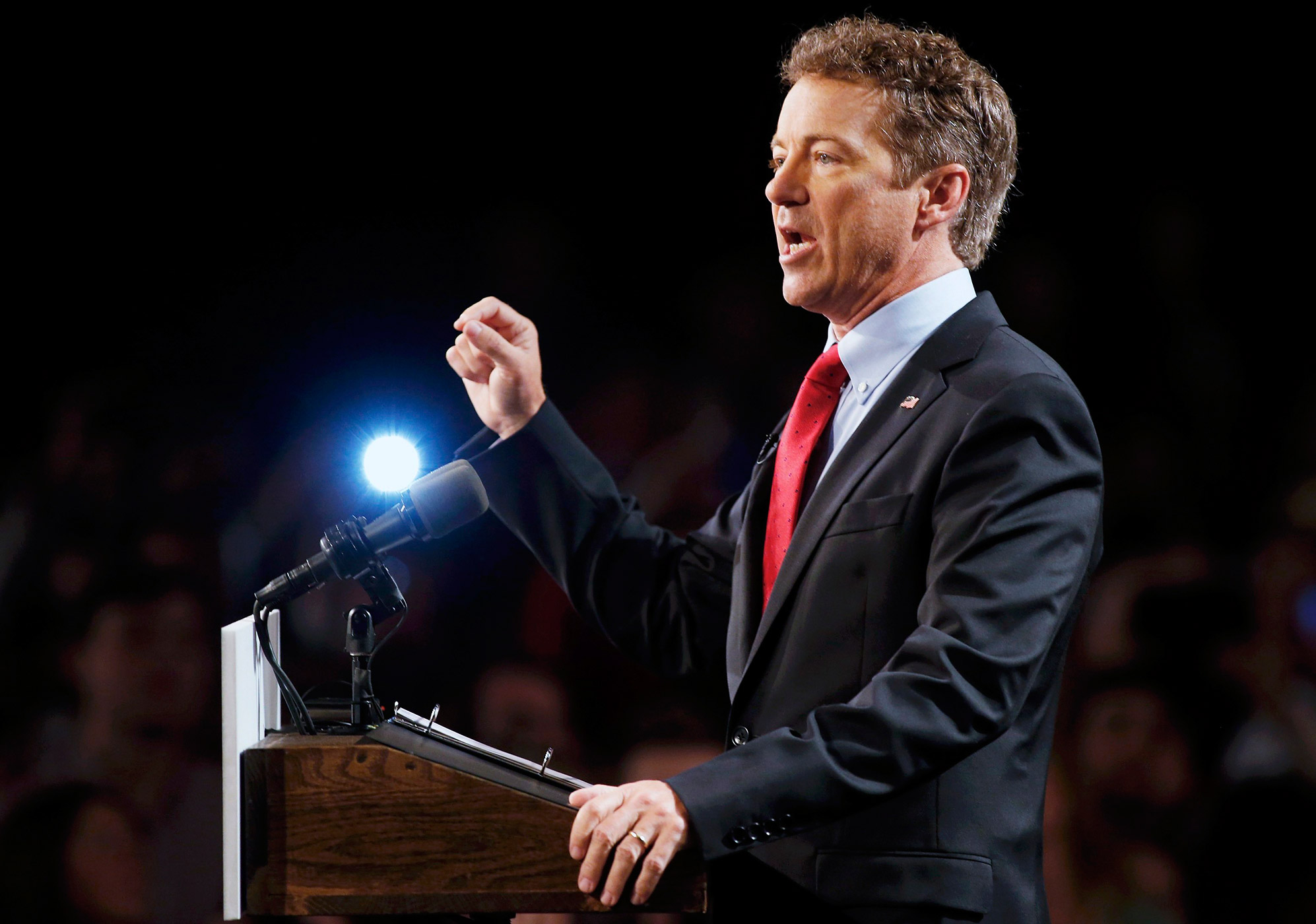 U.S. Senator Paul announces candidacy for president during an event in Louisville
