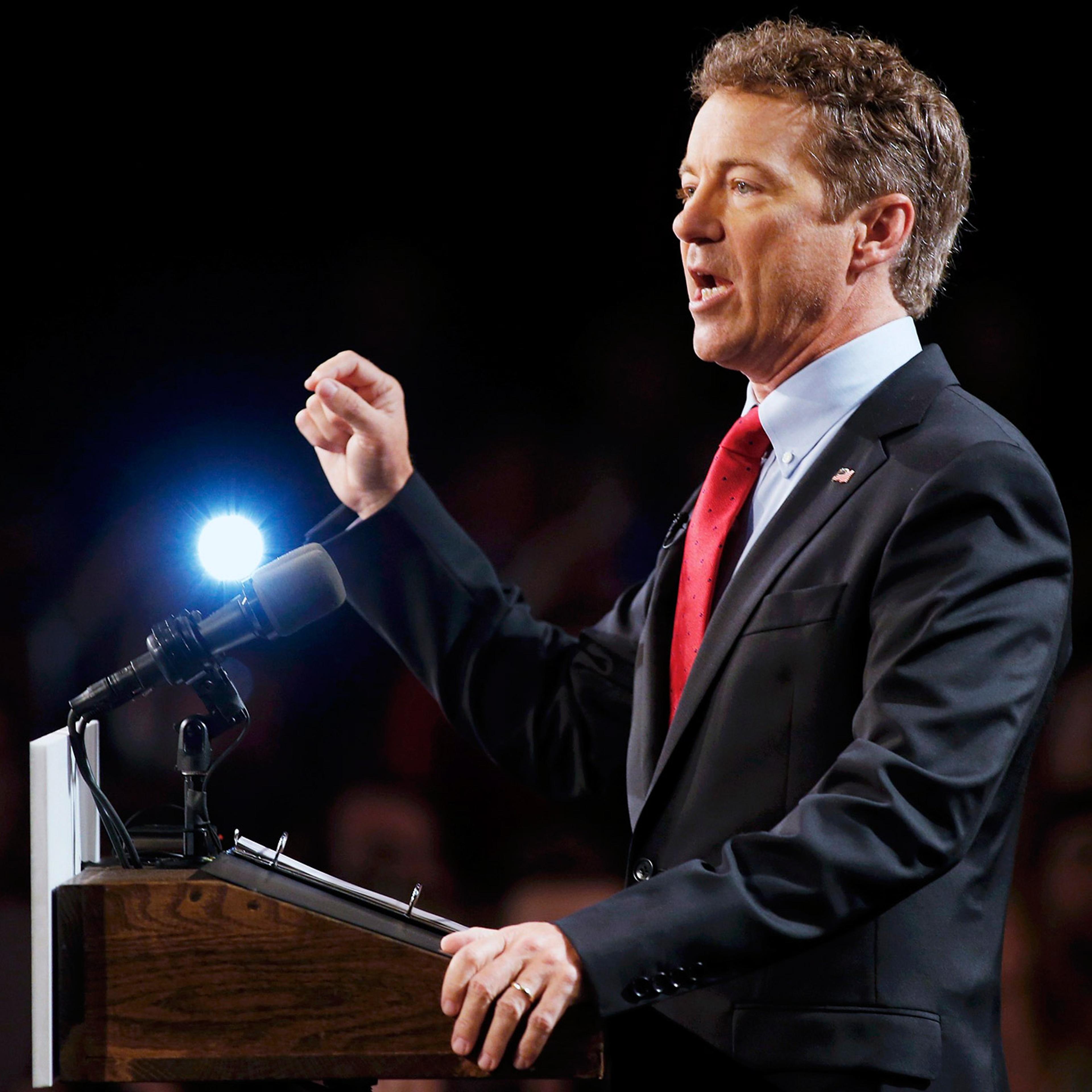 U.S. Senator Paul announces candidacy for president during an event in Louisville