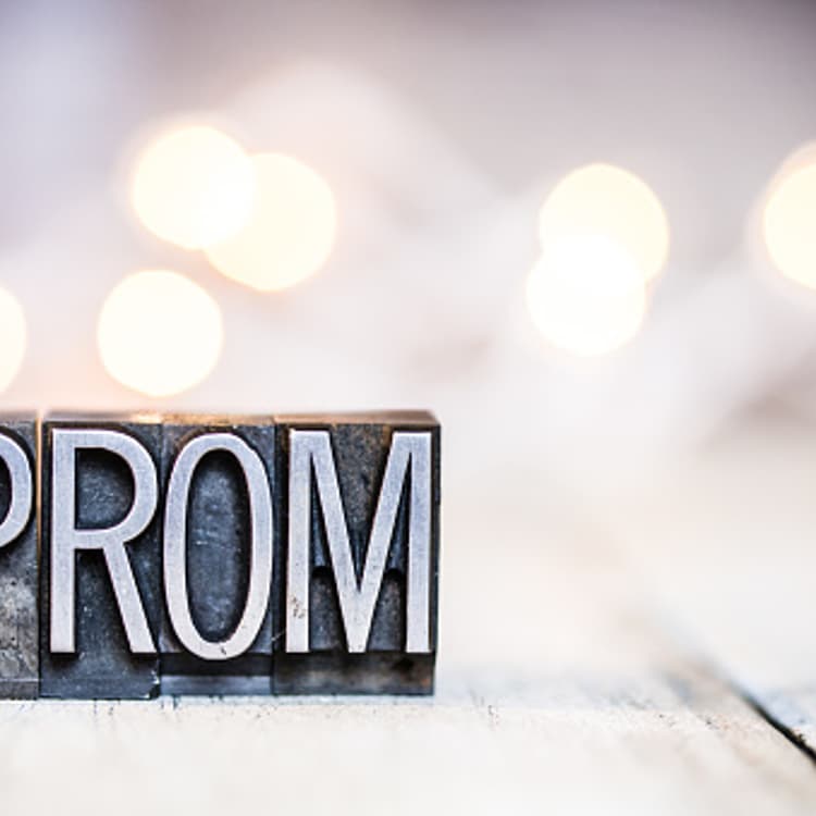 Vintage prom letterpress