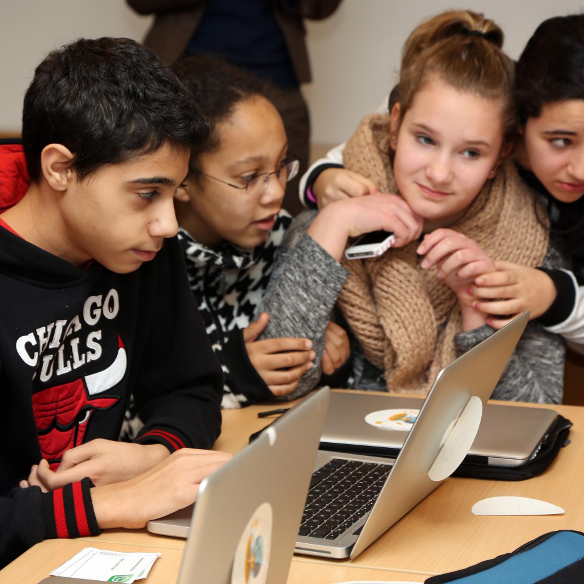 Friedensburg High School on the 10th annual Safer Internet Day in Berlin, Germany.