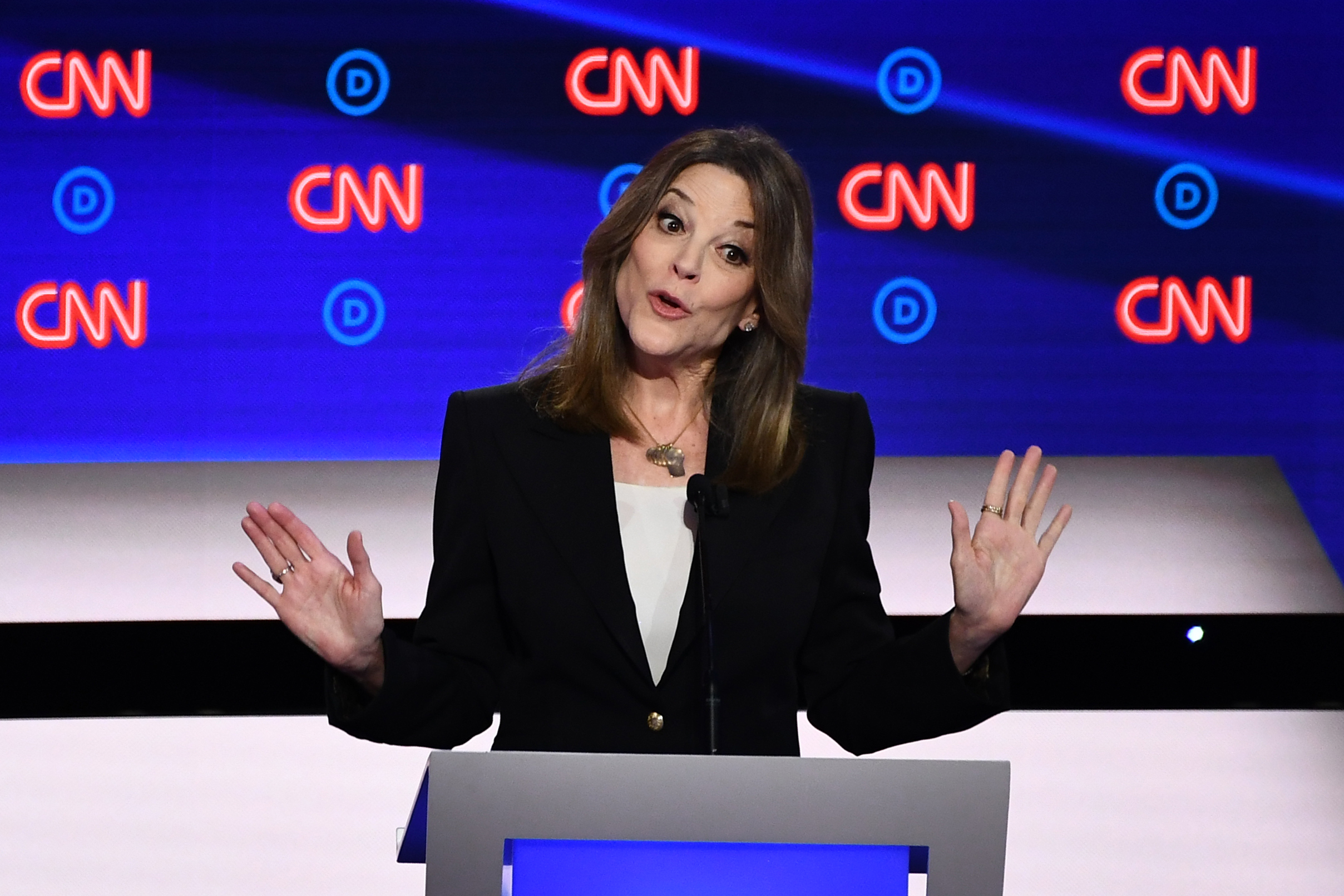 Marianne Williamson Debate Door Knocking