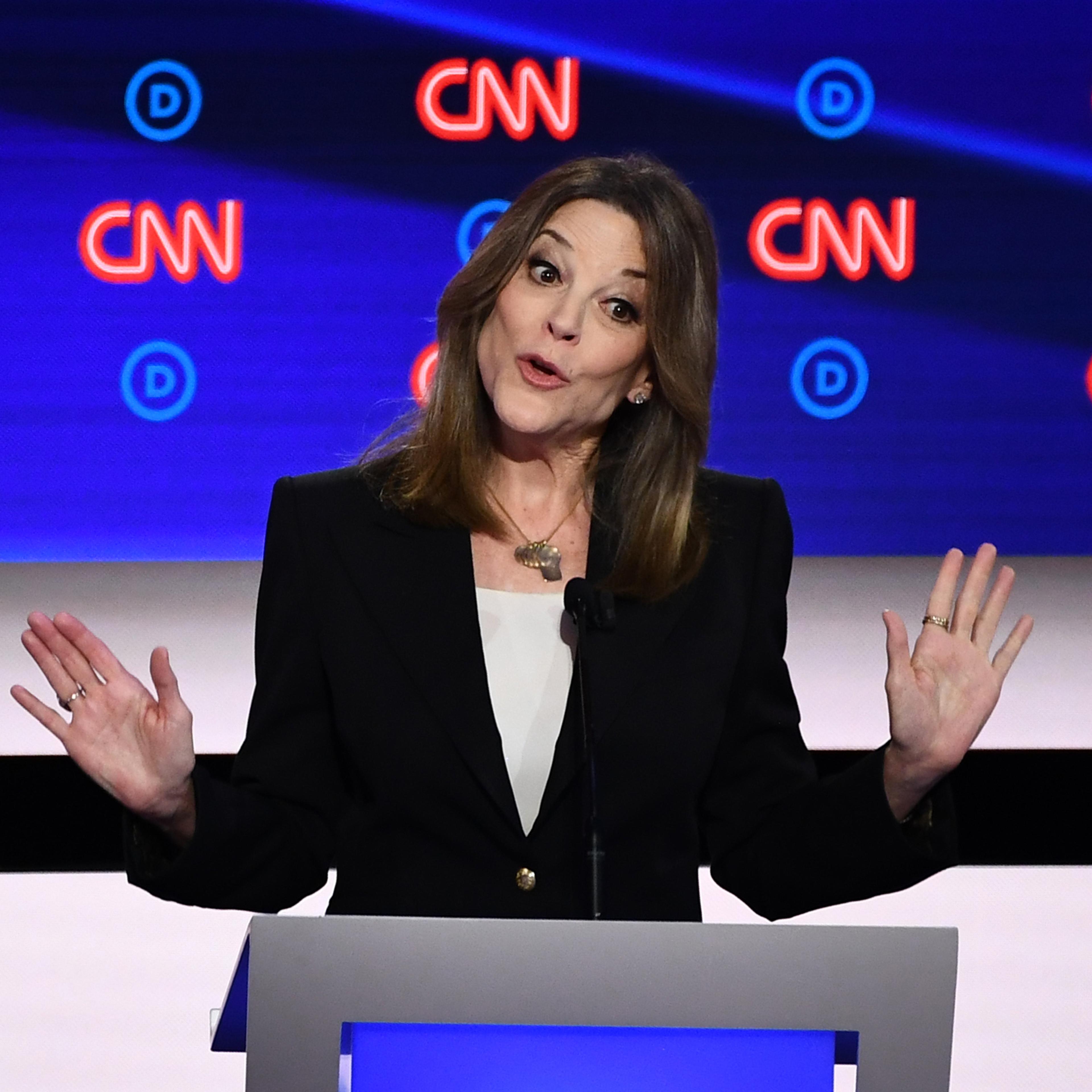 Marianne Williamson Debate Door Knocking