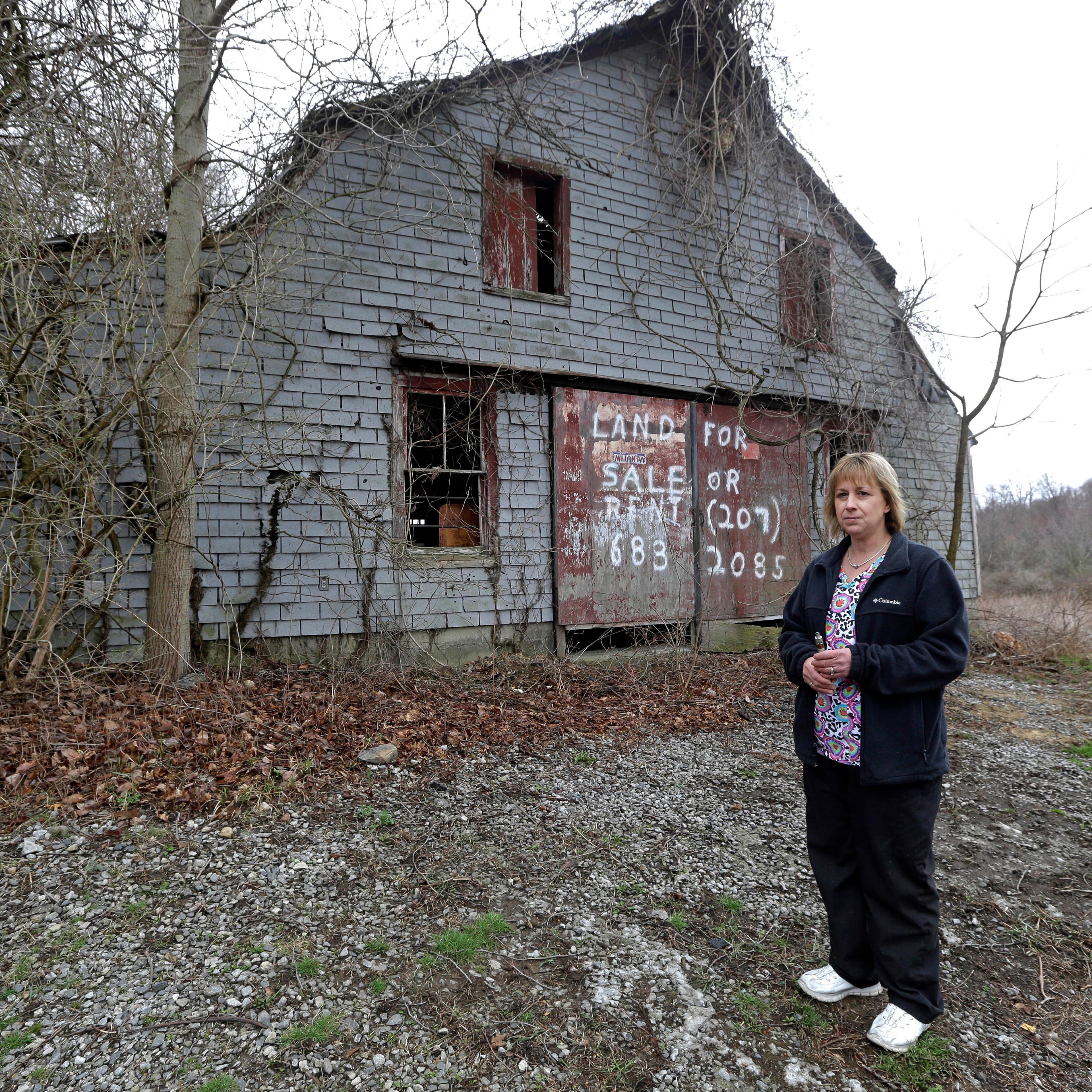 Desiree Moninski at proposed Muslim cemetery site in Dudley