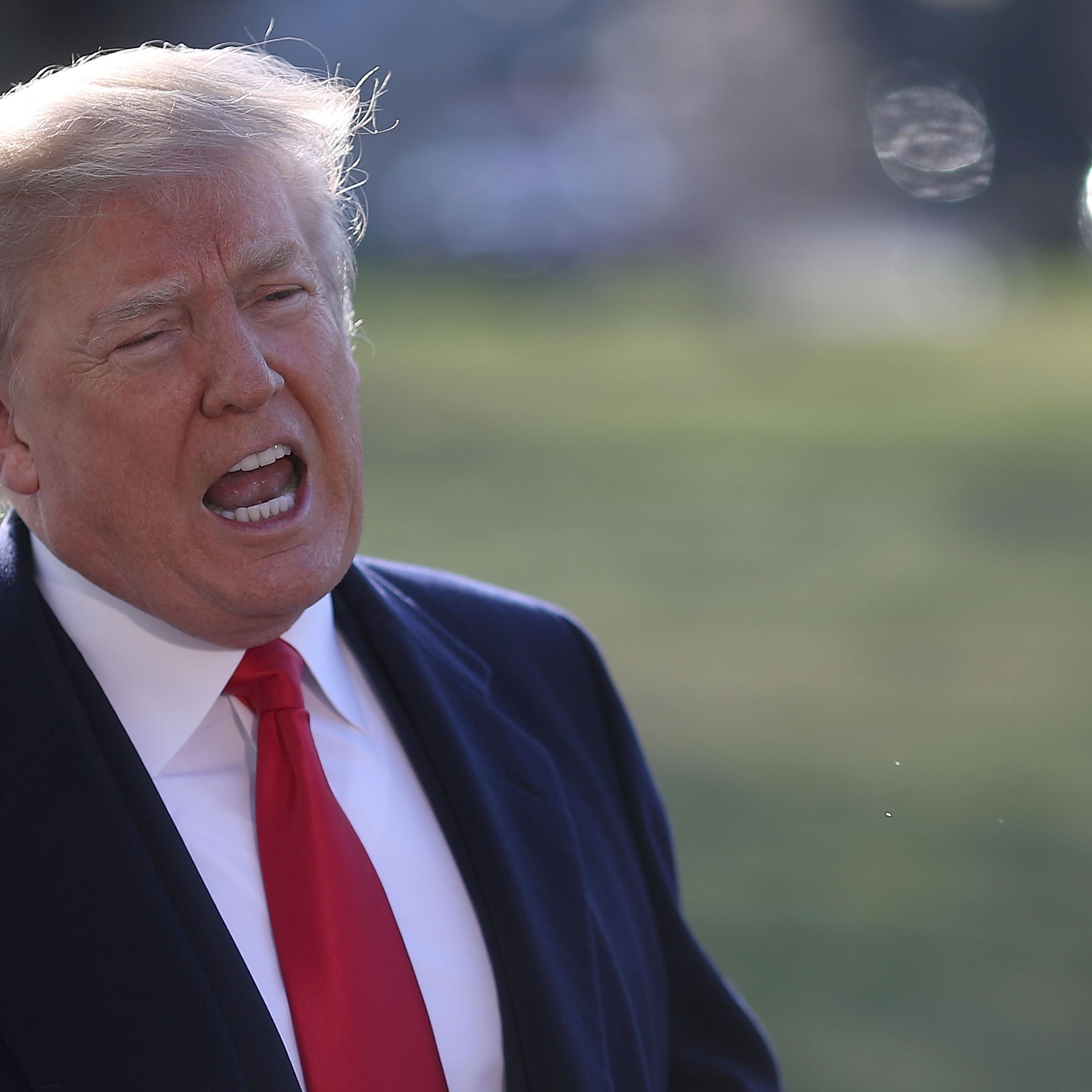 President Trump Departs The White House En Route To California