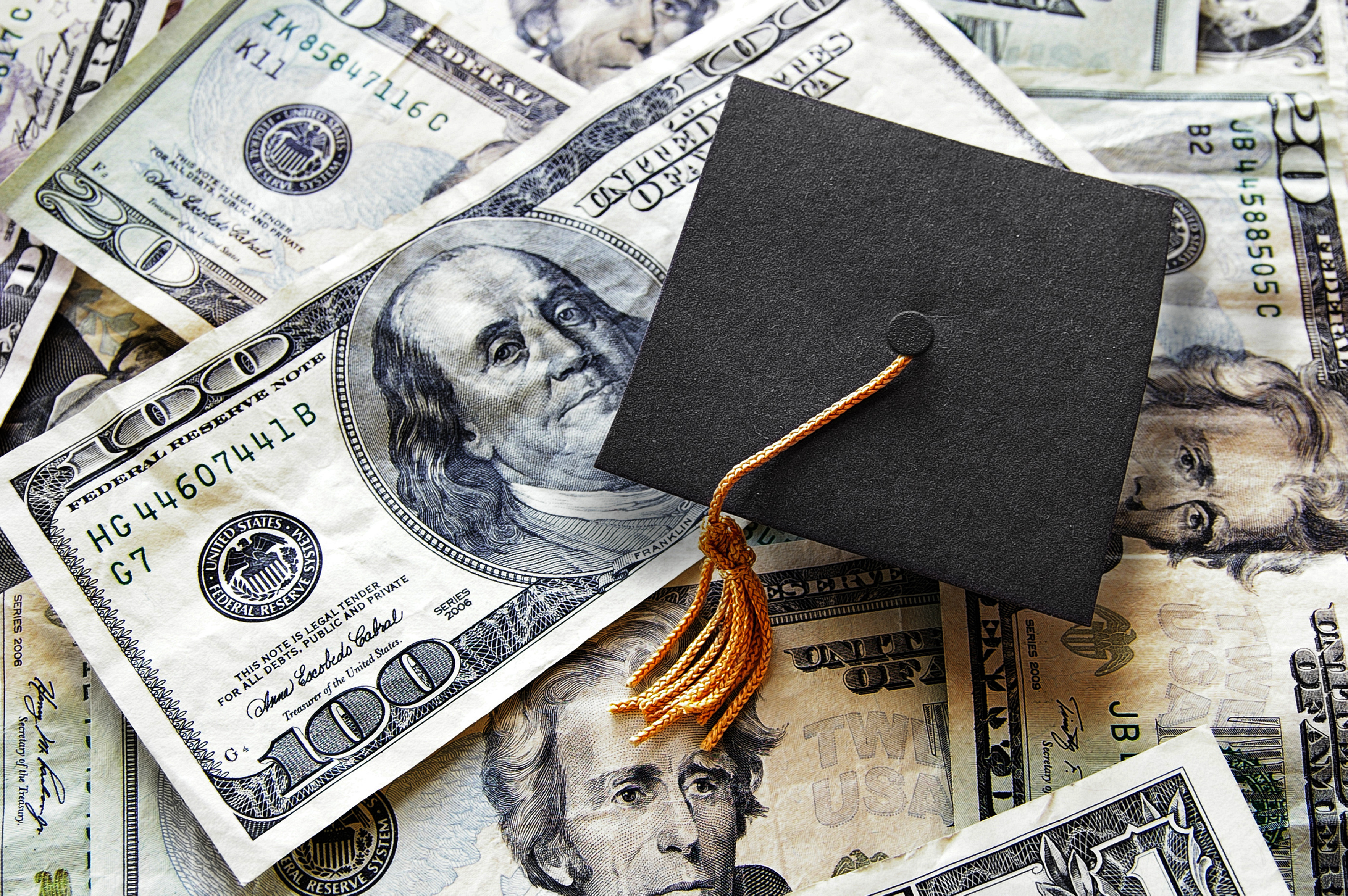 Grad cap on cash