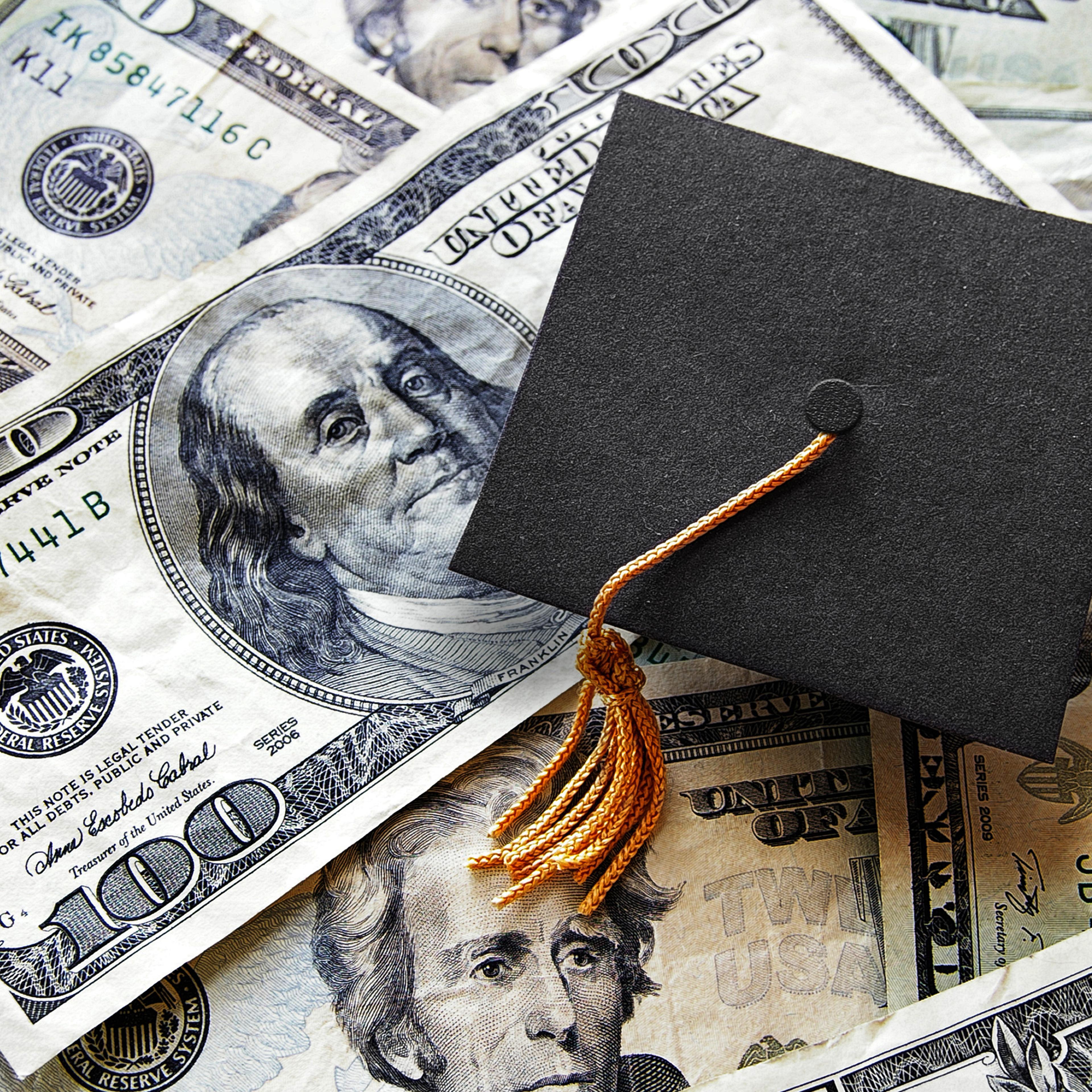 Grad cap on cash