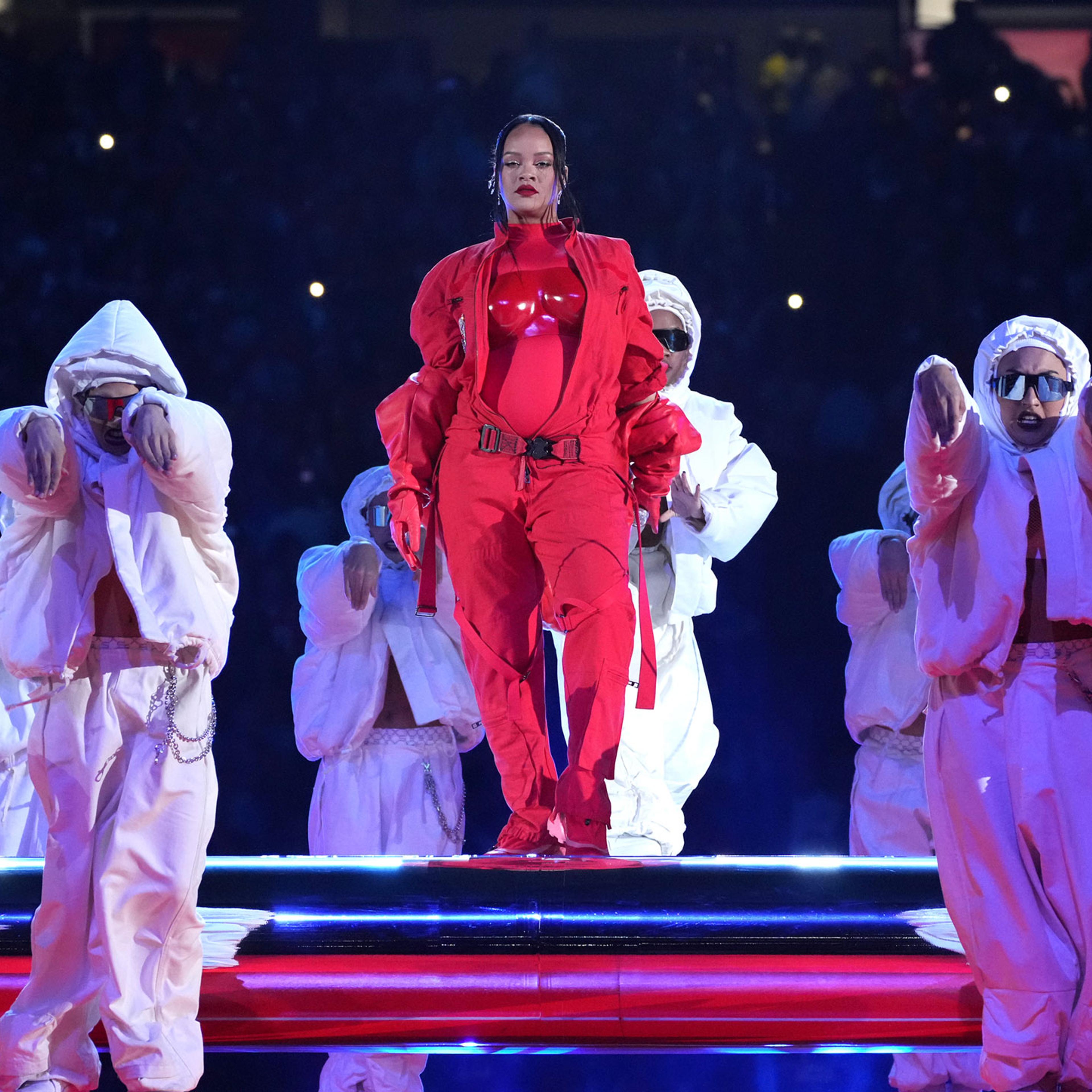 Rihanna performs during the Super Bowl LVII Halftime Show