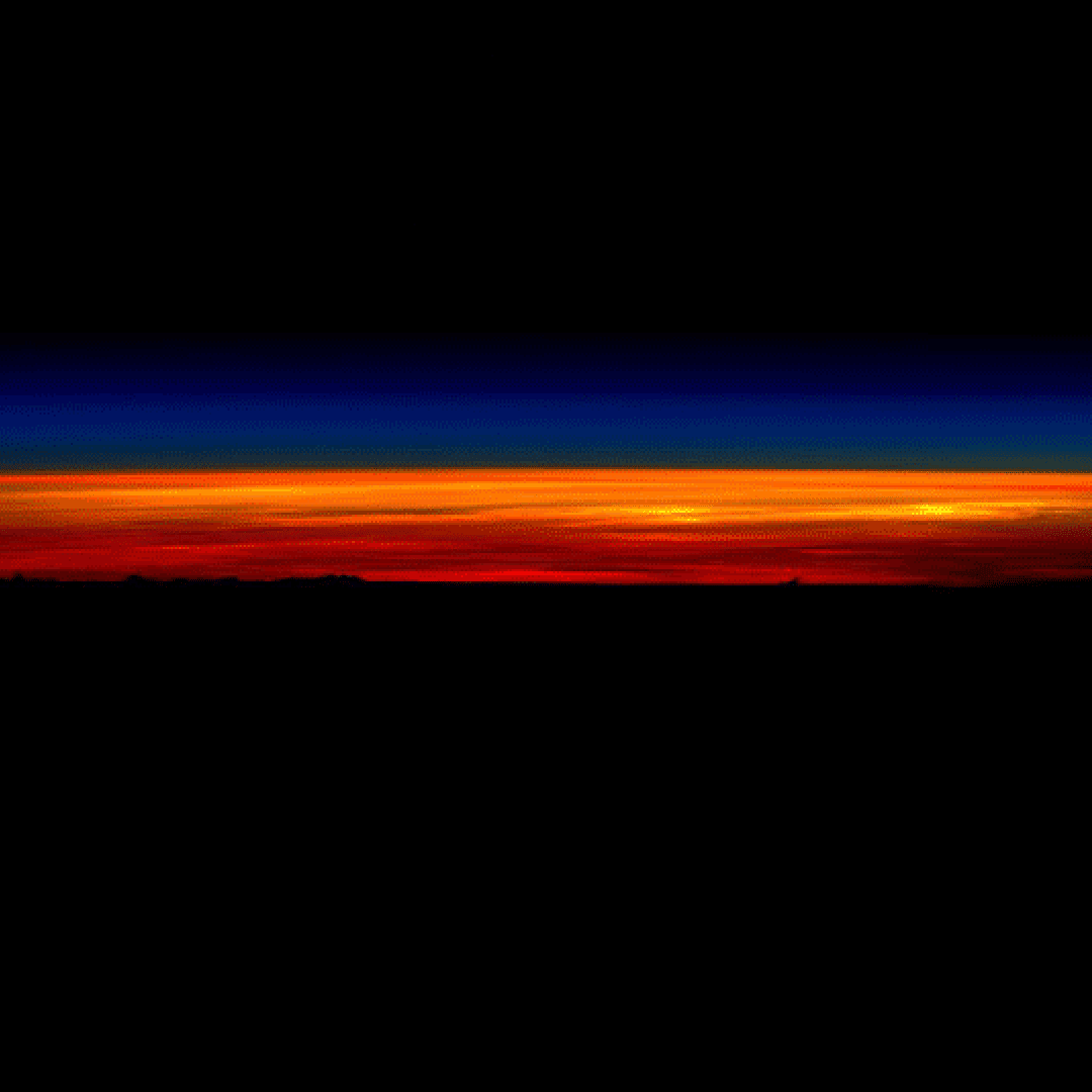 Scott Kelly photographs his last sunrise from the International Space Station before returning to Earth after spending a year in space, on March 1, 2016.