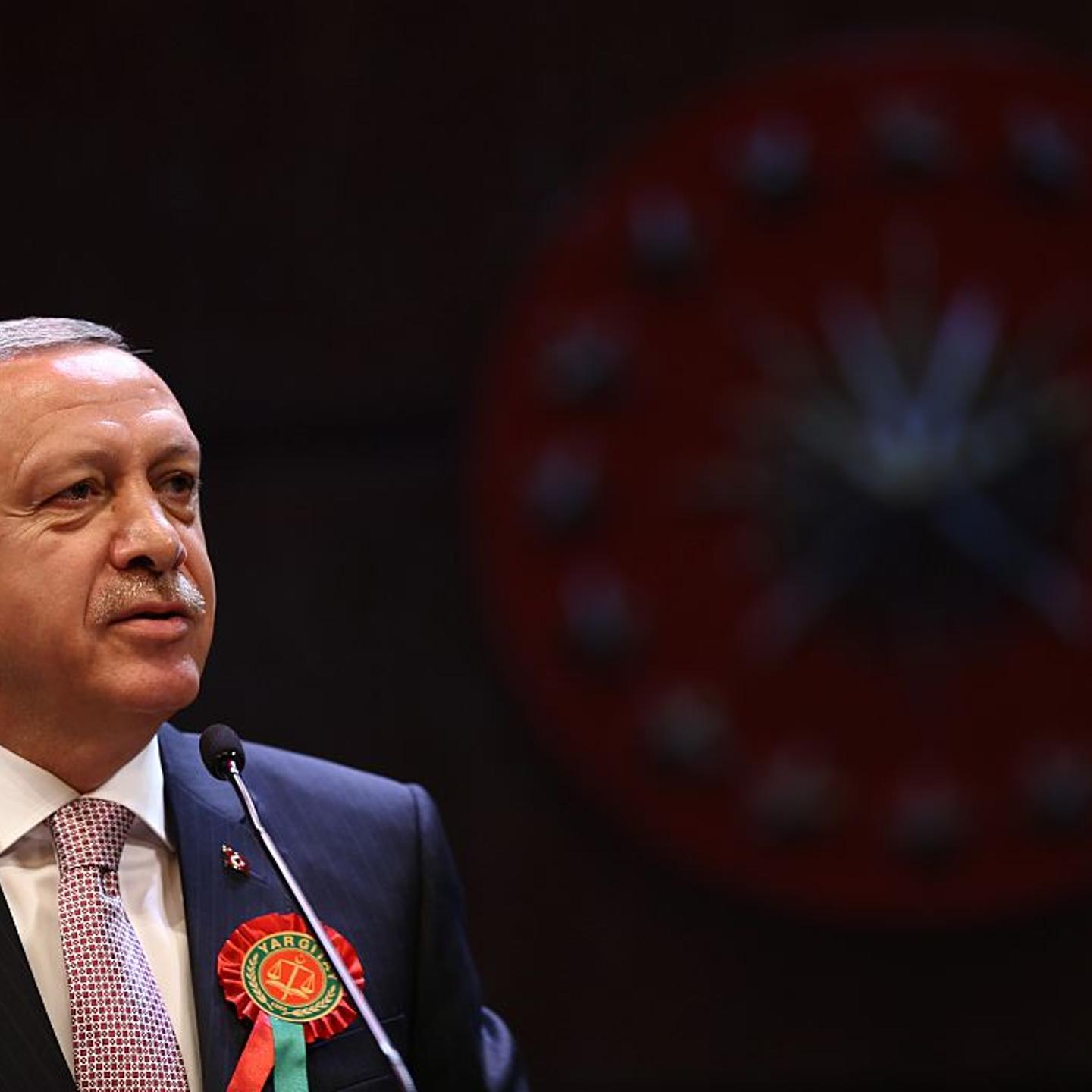 Turkish President Recep Tayyip Erdogan delivers a speech during the opening ceremony of new judicial year at the Presidential Complex in Ankara, Turkey on Sept. 1, 2016.