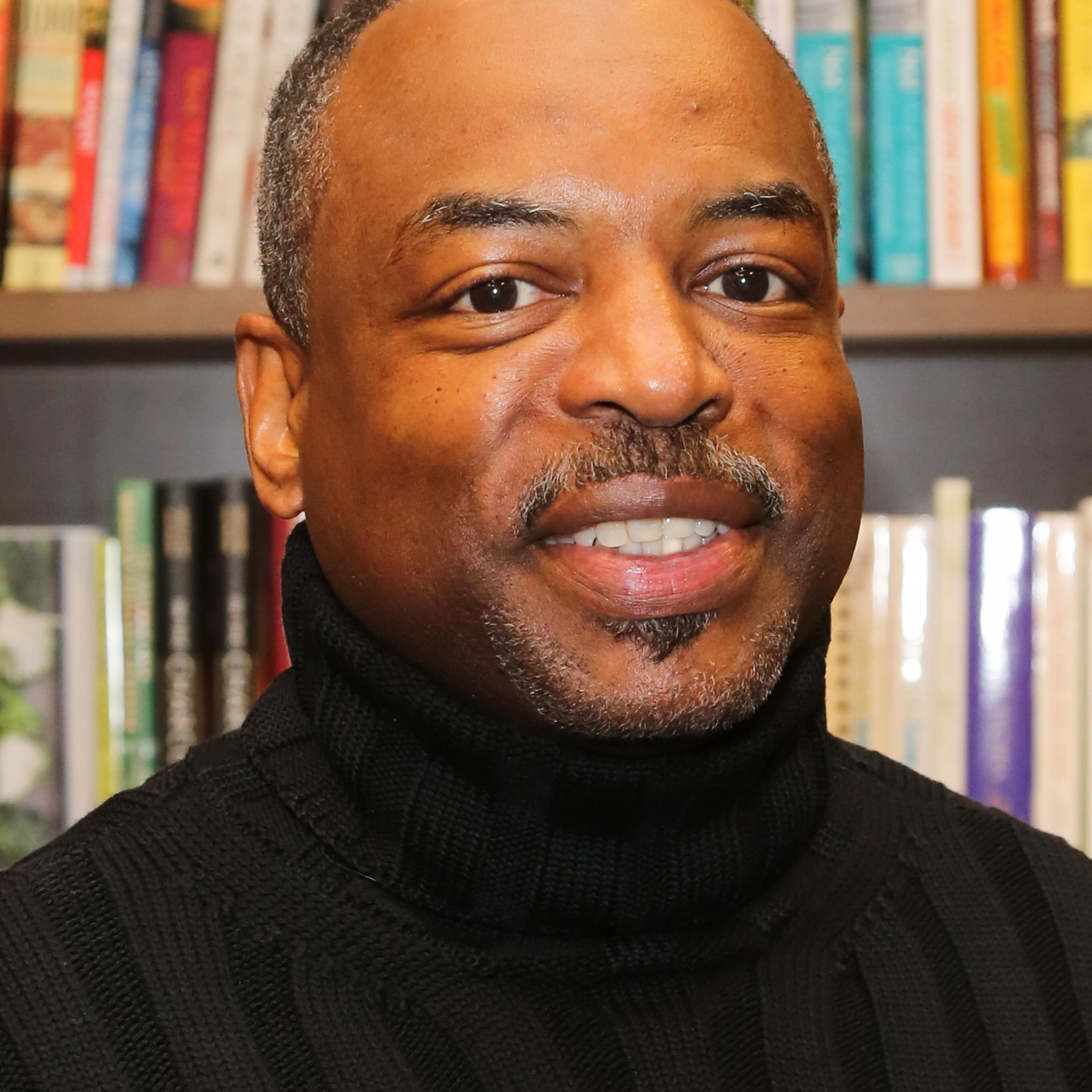 Actor LeVar Burton signs and discusses his new book "The Rhino Who Swallowed A Storm" at Barnes & Noble Booksellers on December 20, 2014 in Burbank, California.