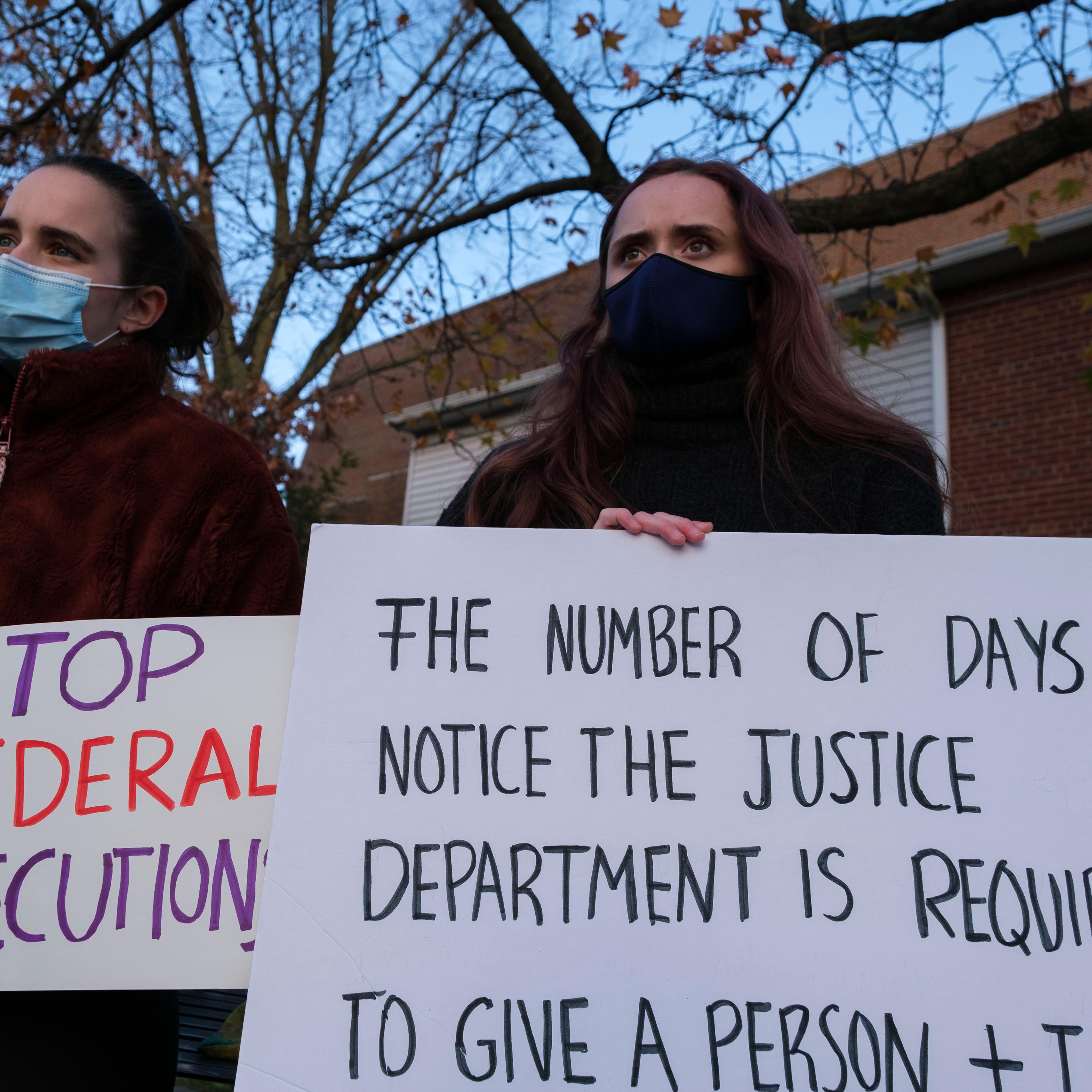 College students and community members wearing face masks