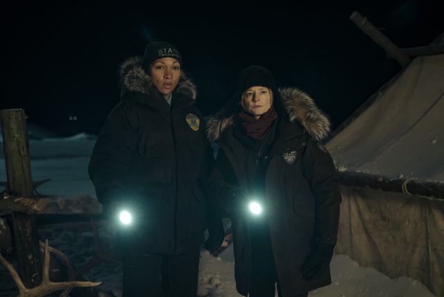 Kali Reis, left, and Jodie Foster in <i>True Detective: Night Country</i>