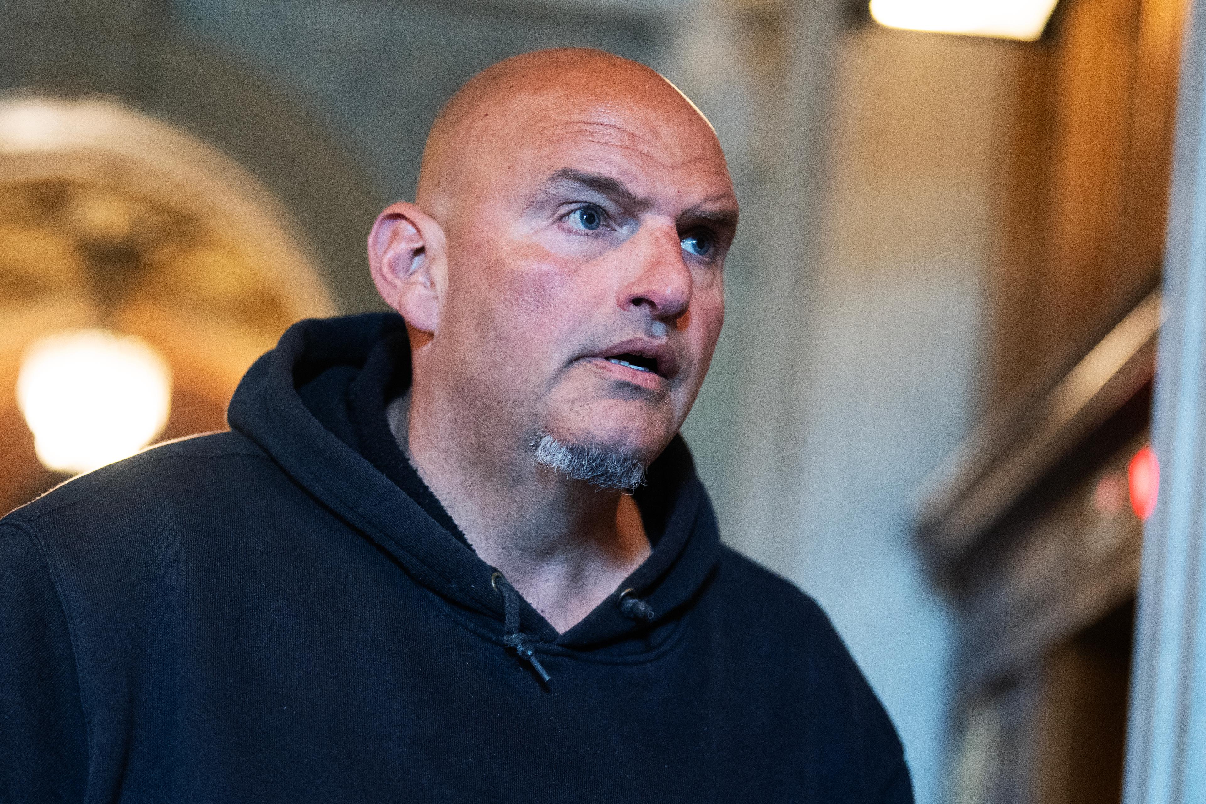 Sen. John Fetterman, D-Pa., is seen during votes in the U.S. Capitol on Wednesday, June 17, 2026. (Tom Williams–CQ-Roll Call, Inc via Getty Images)