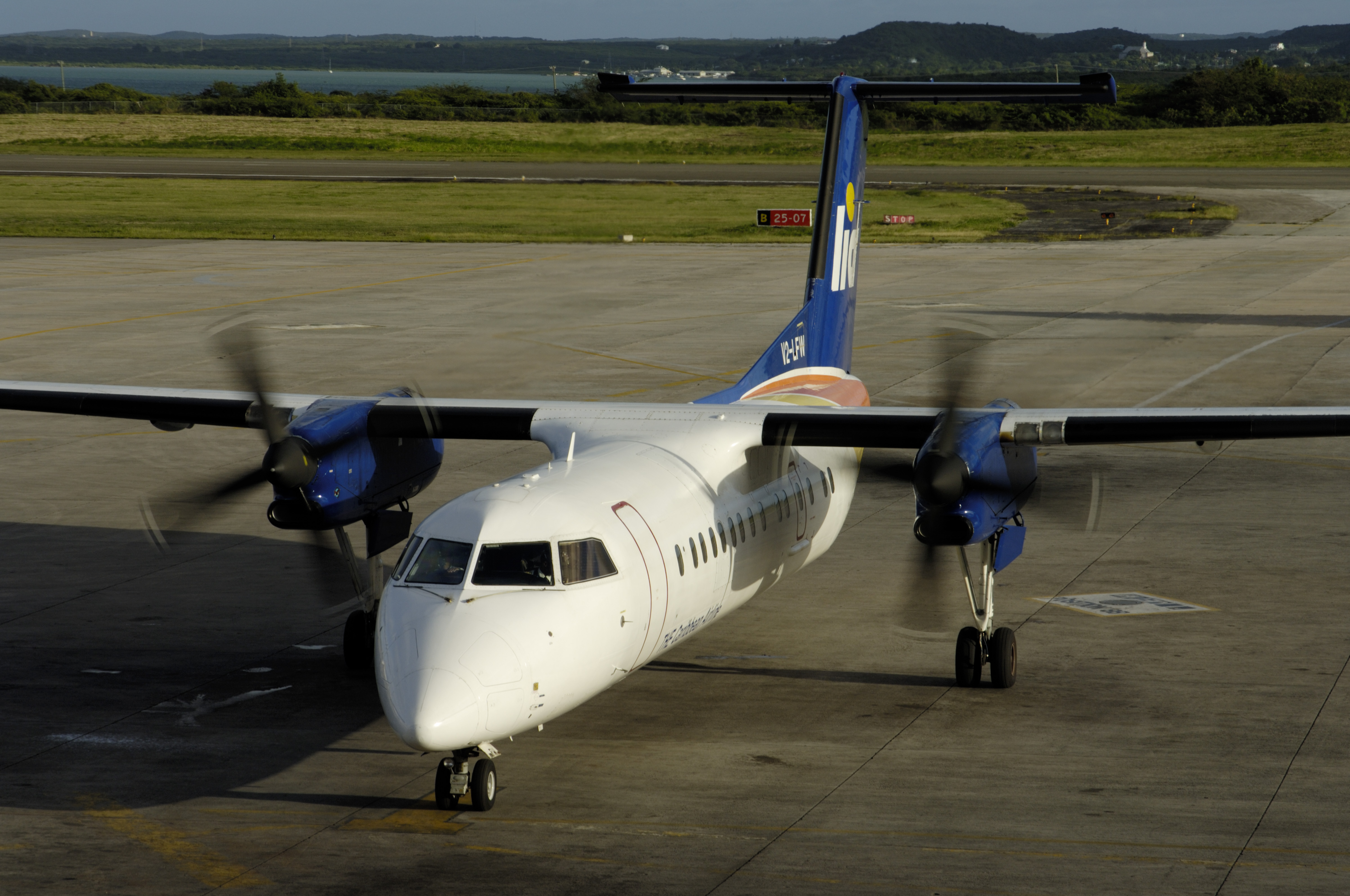 LIAT Bombardier DHC-8 300 taxiing at St John
