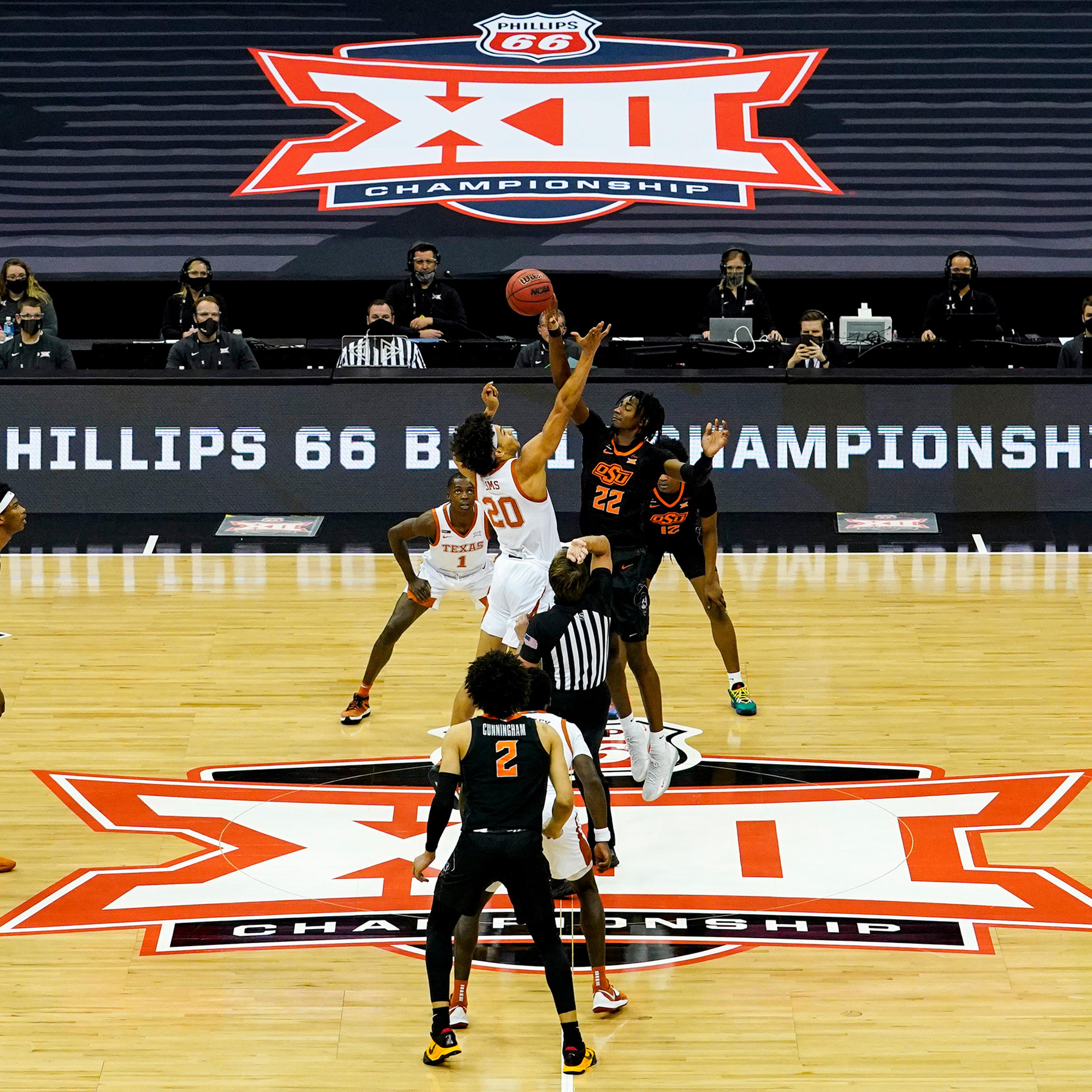 Texas and Oklahoma State square off for the Big 12 title, in Kansas City, Mo.