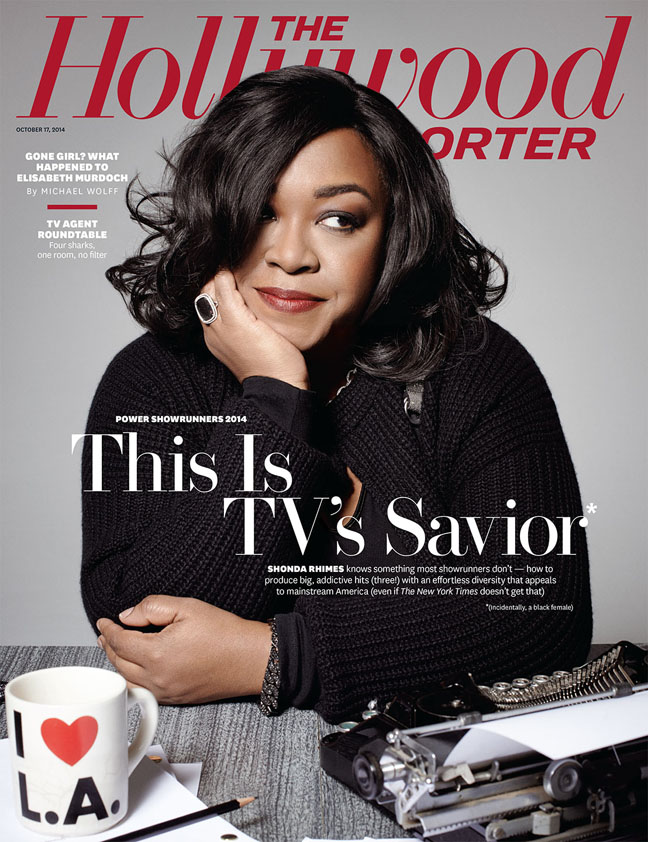 Shonda Rhimes on the cover of the Oct. 17 Hollywood Reporter