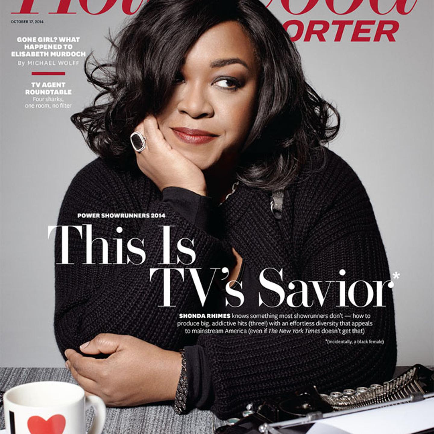 Shonda Rhimes on the cover of the Oct. 17 Hollywood Reporter