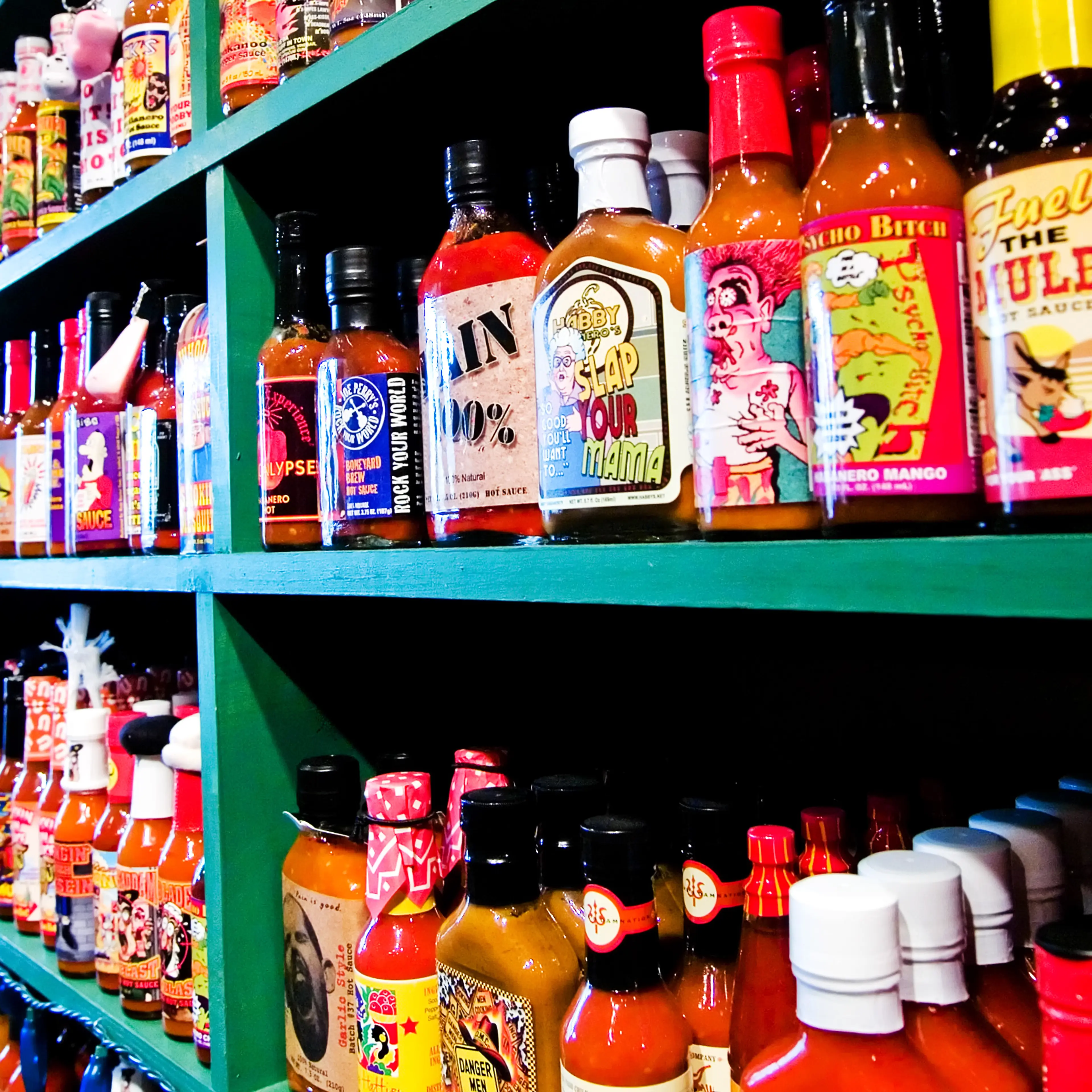 Hot sauces galore