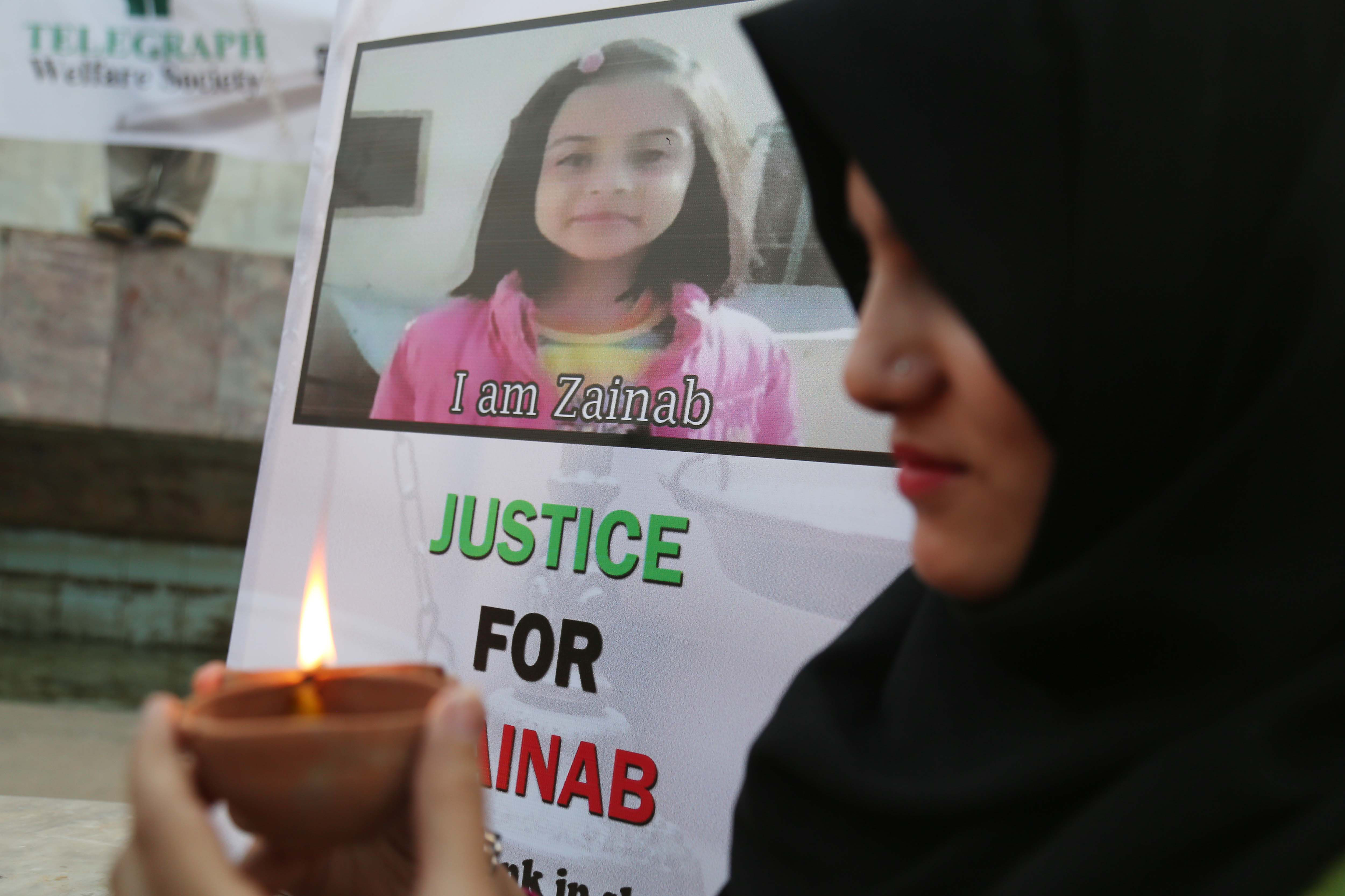 Protest against the rape and murder of a minor girl Zainab in Karachi