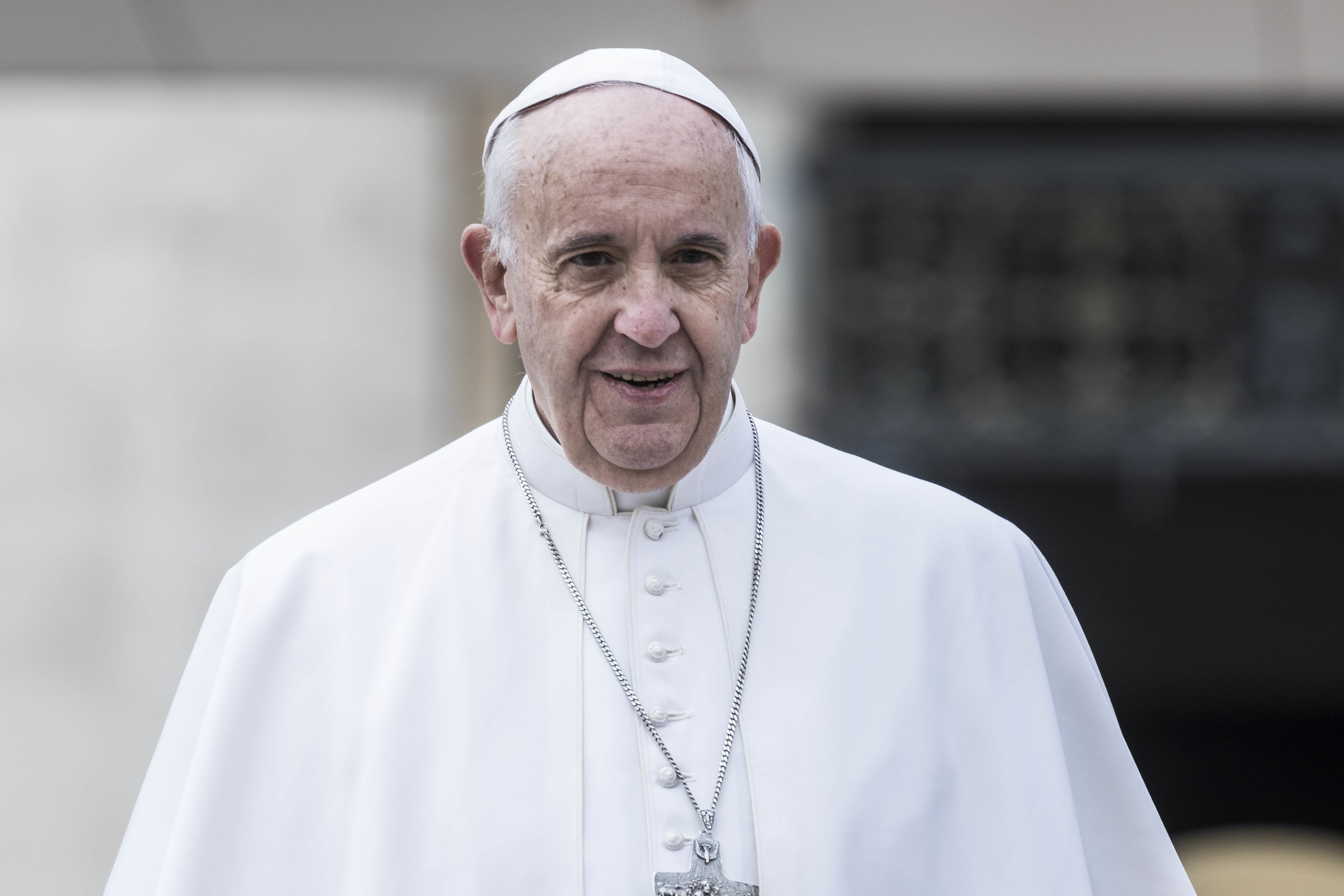 Pope Francis during the traditional weekly public audience at St. Peter's Square in Vatican City on March 16, 2016.