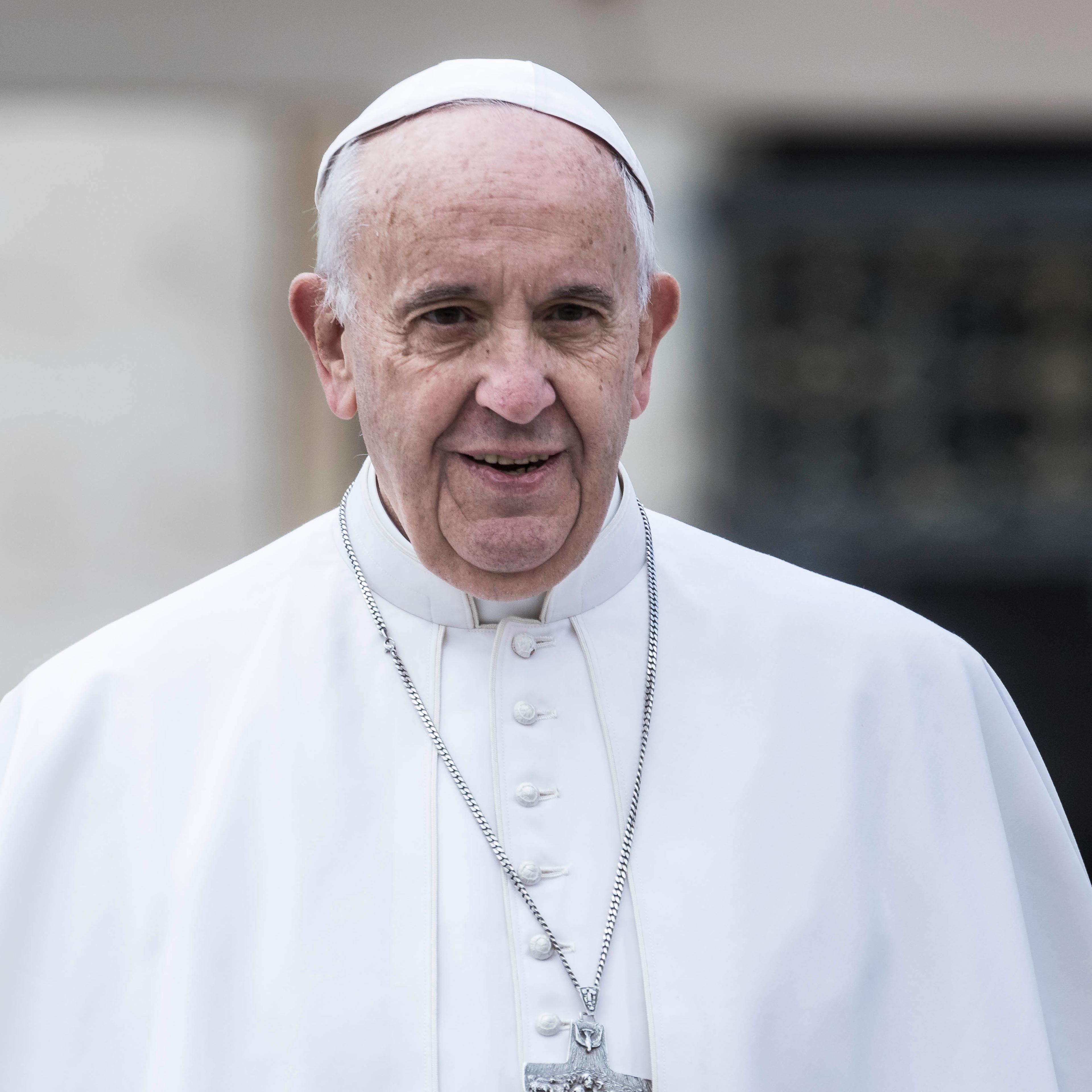 Pope Francis during the traditional weekly public audience at St. Peter's Square in Vatican City on March 16, 2016.