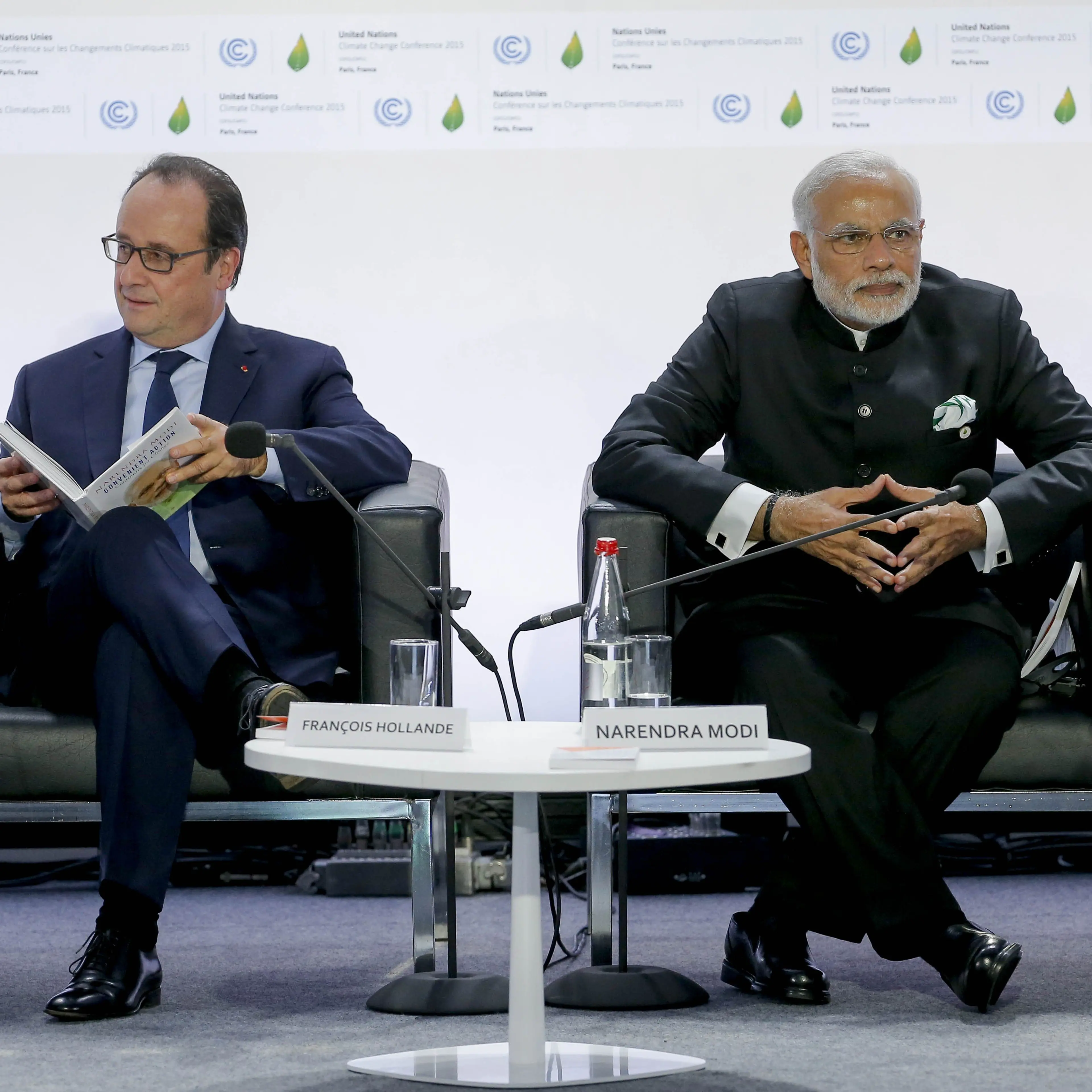 FRANCE-PARIS-COP 21-FRANCE-INDIA-INTERNATIONAL SOLAR ALLIANCE-LAUNCH